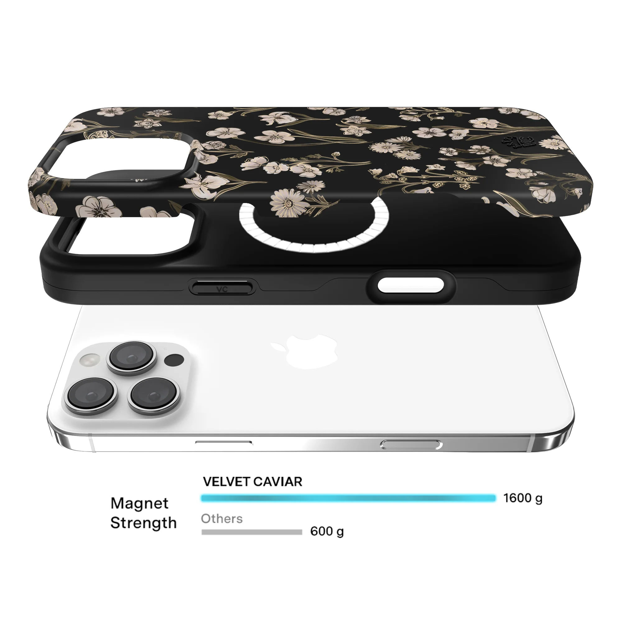 Nightbloom Gold Chrome Floral iPhone Case - Image 44