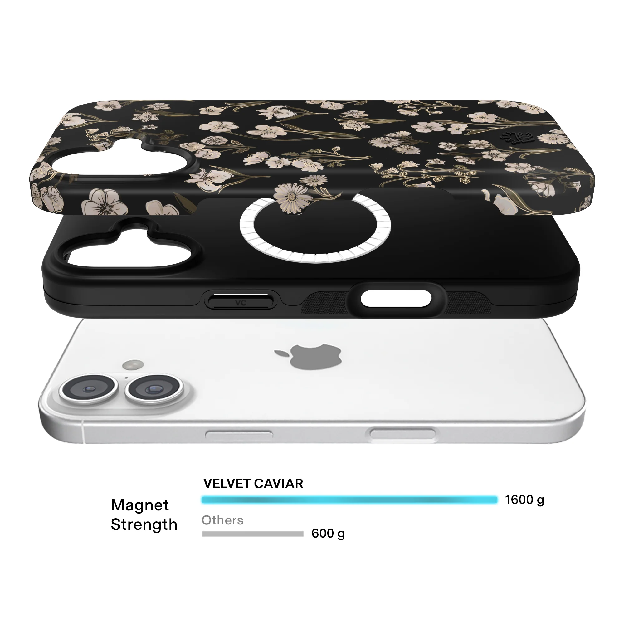 Nightbloom Gold Chrome Floral iPhone Case - Image 49