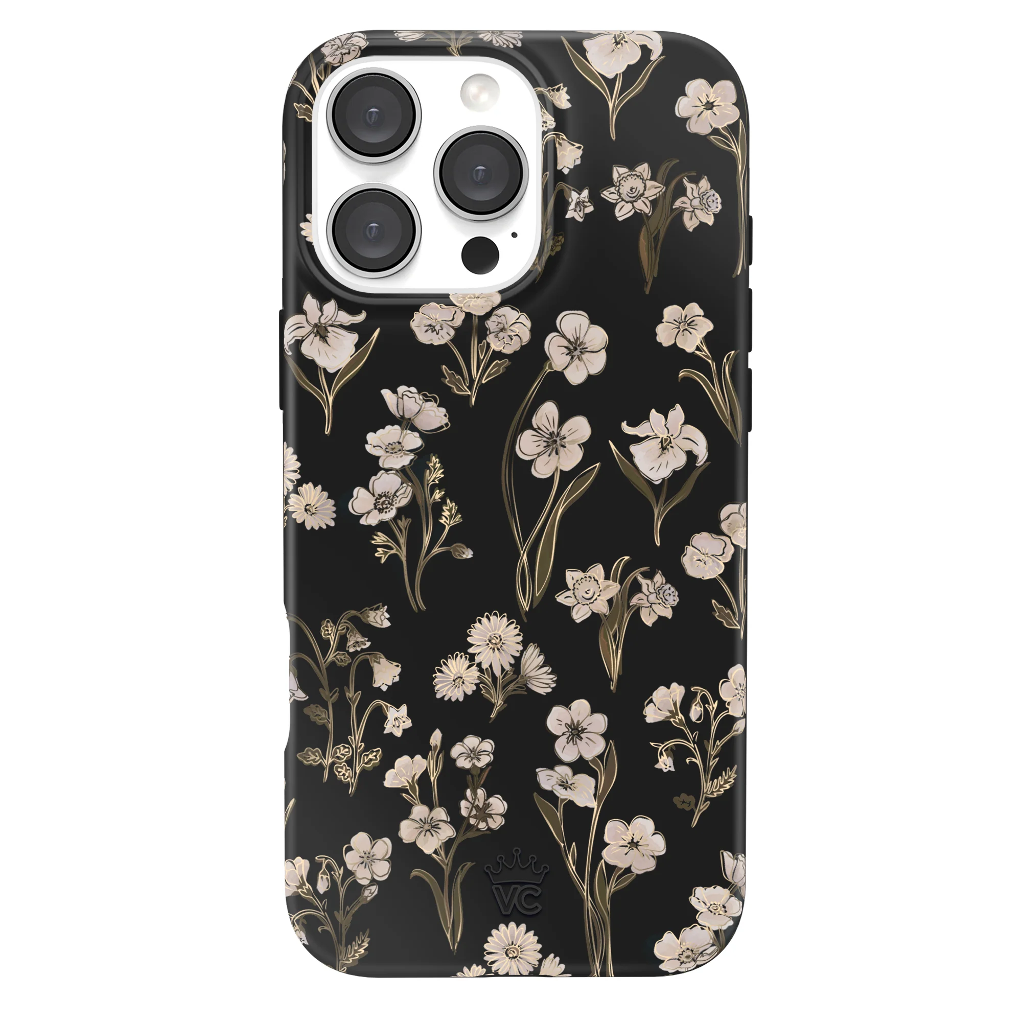 Nightbloom Gold Chrome Floral iPhone Case - Image 51