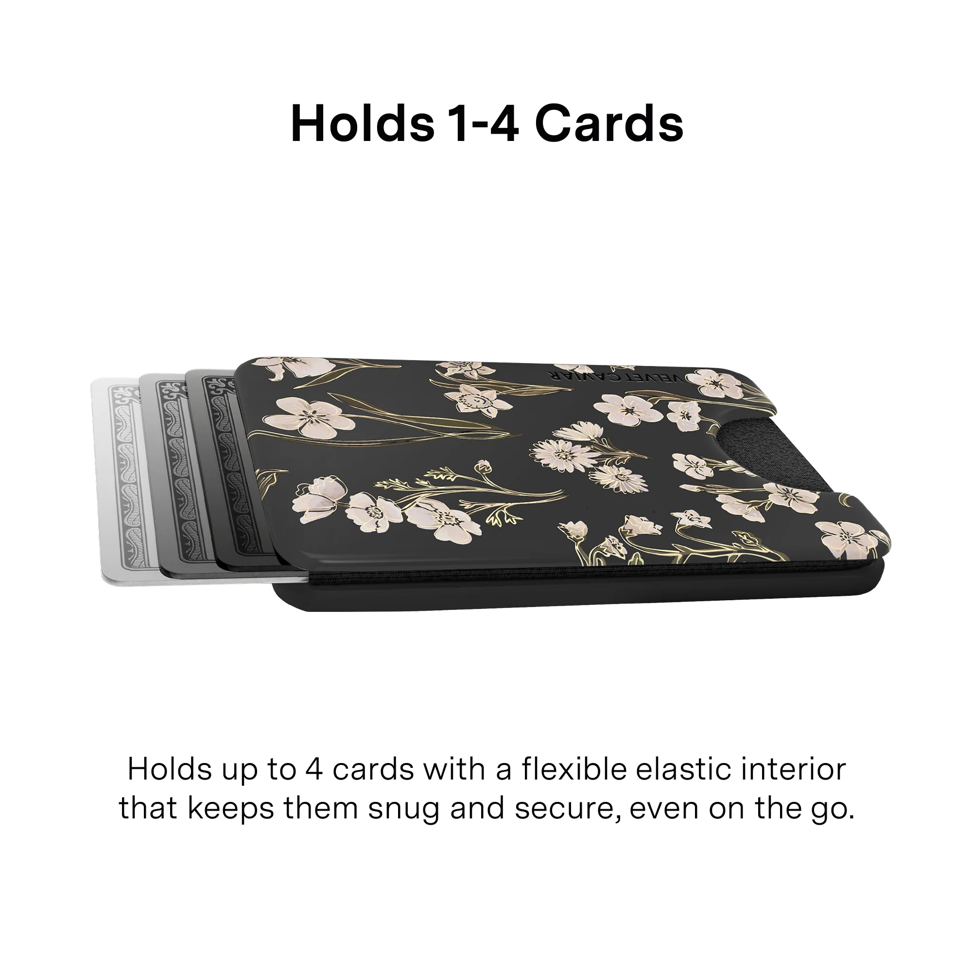 Nightbloom Gold Chrome Floral MagSafe Wallet - Image 4