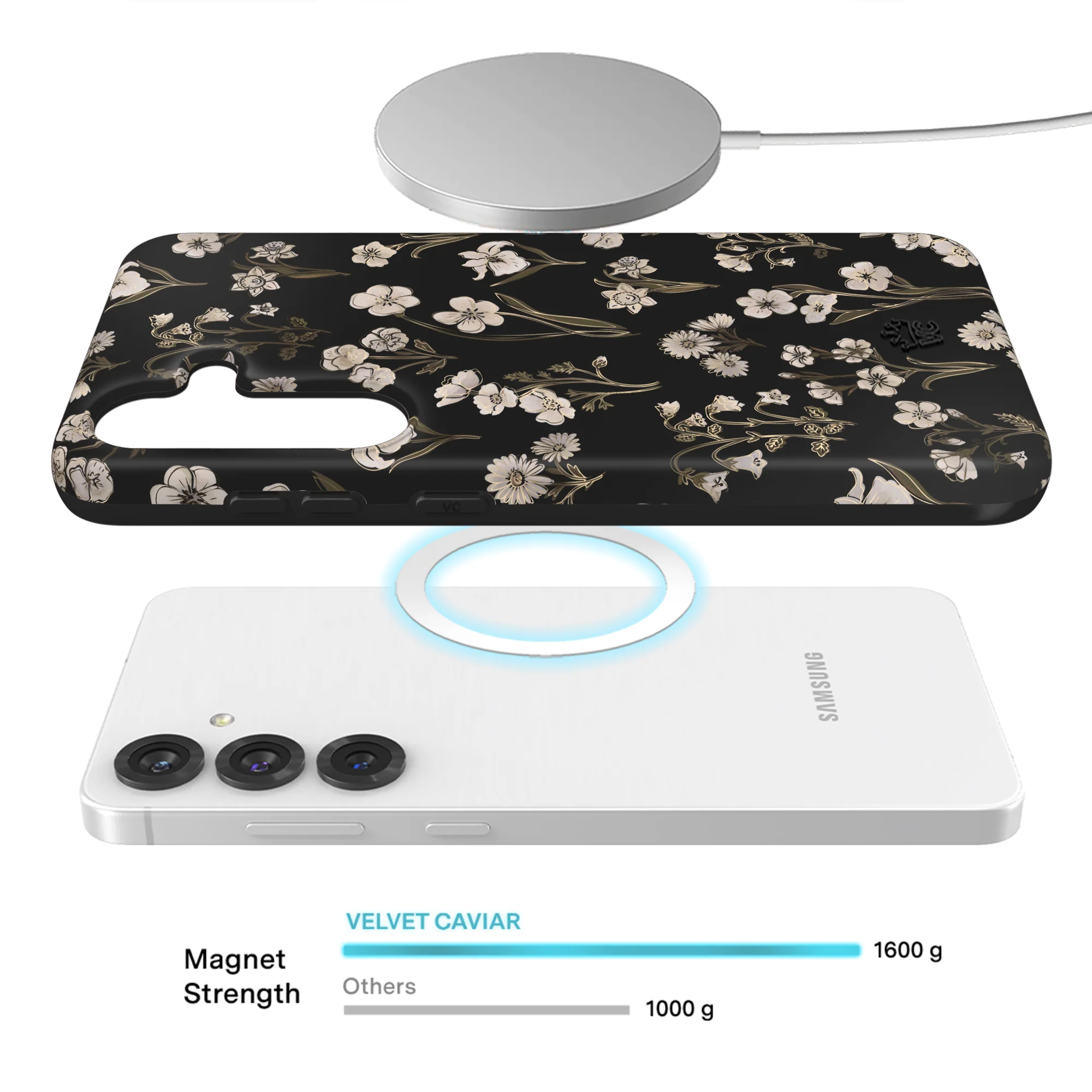 Nightbloom Gold Chrome Floral Samsung Case - Image 19
