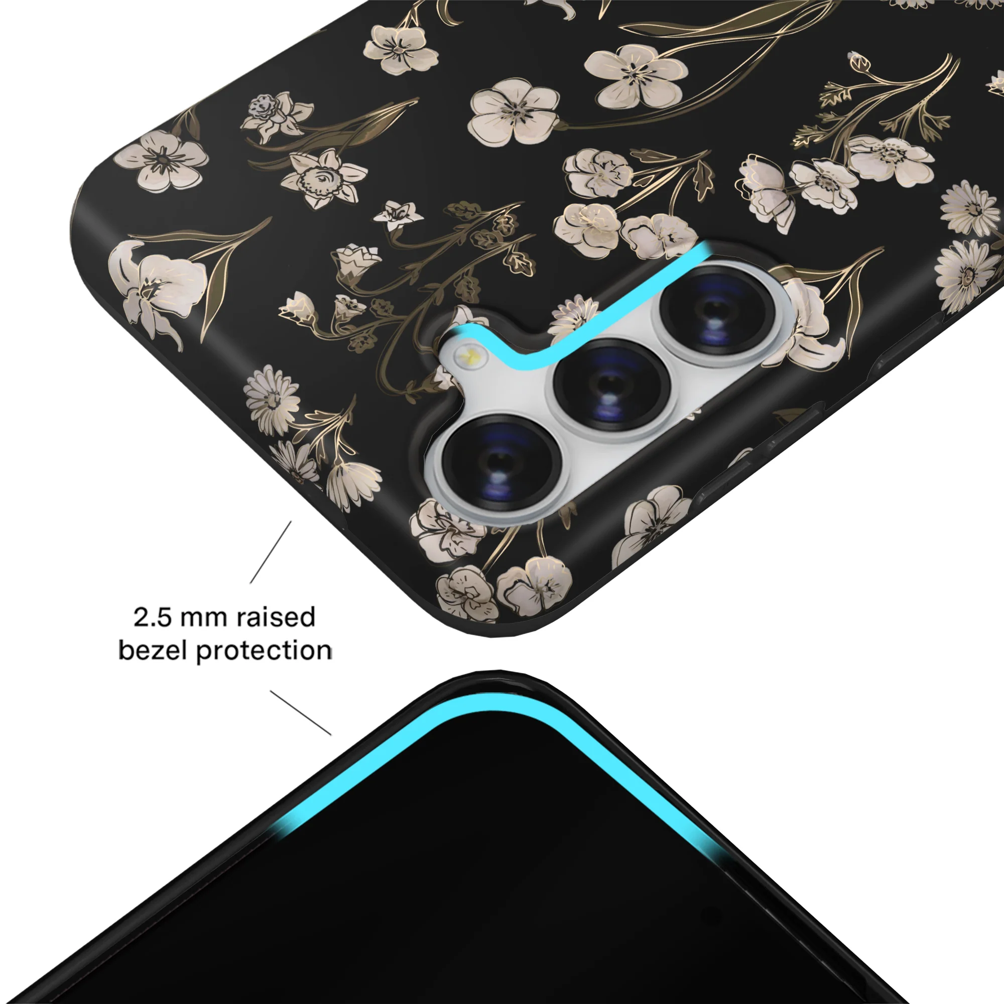 Nightbloom Gold Chrome Floral Samsung Case - Image 33