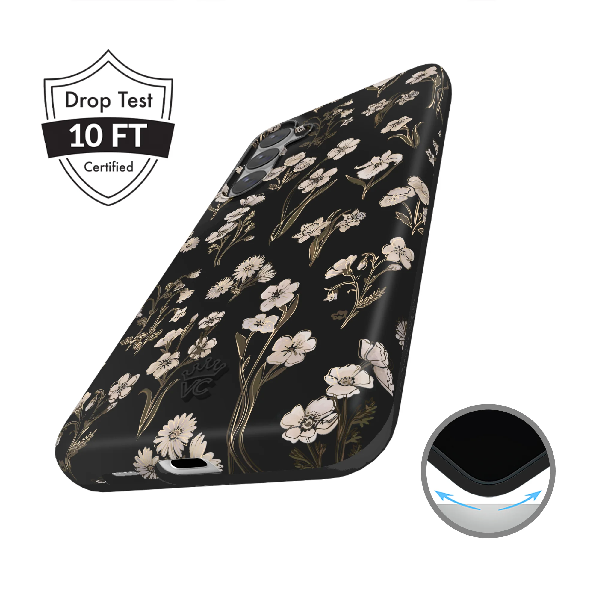 Nightbloom Gold Chrome Floral Samsung Case - Image 37