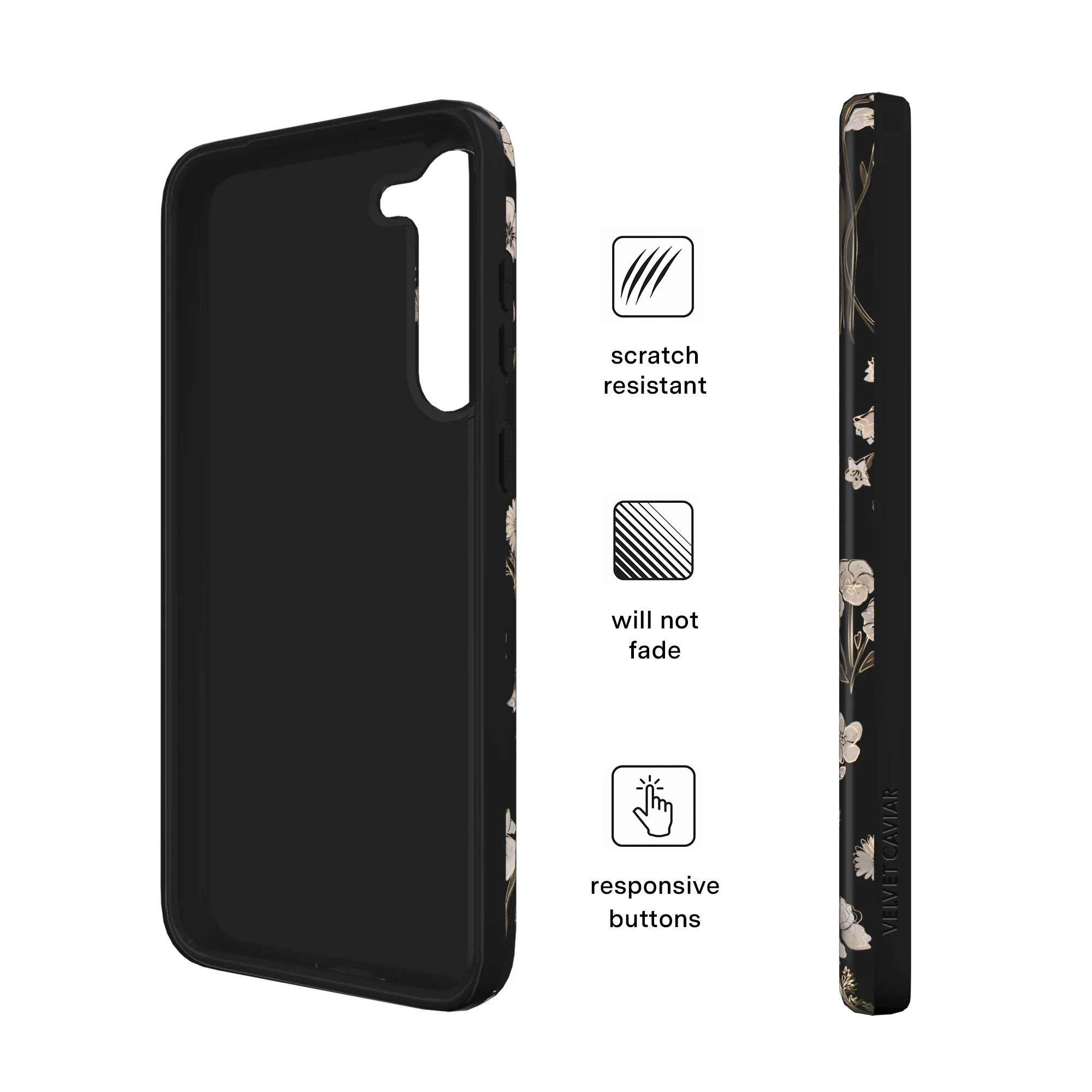 Nightbloom Gold Chrome Floral Samsung Case - Image 55