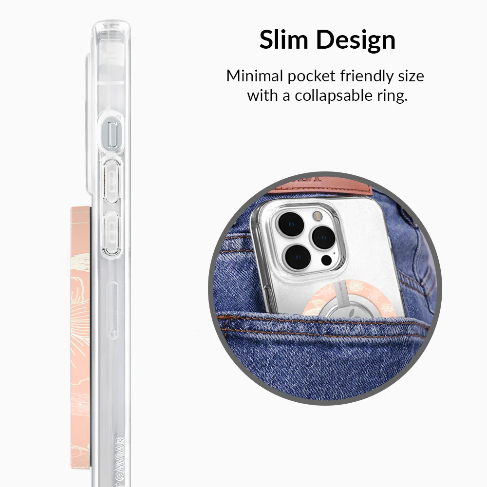 Peach Blossom Floral MagSafe Ring - Image 5
