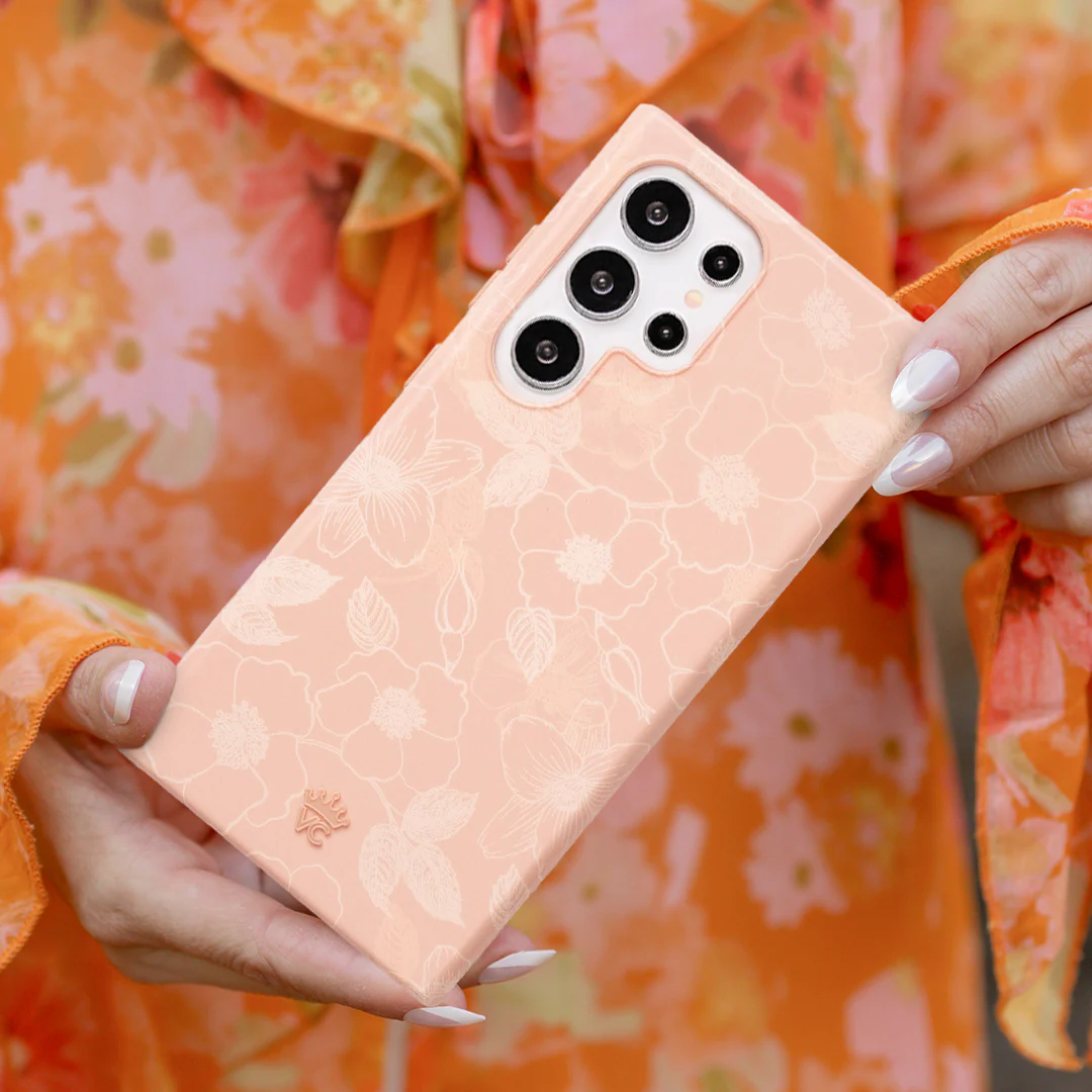 Peach Blossom Floral Samsung Case - Image 38