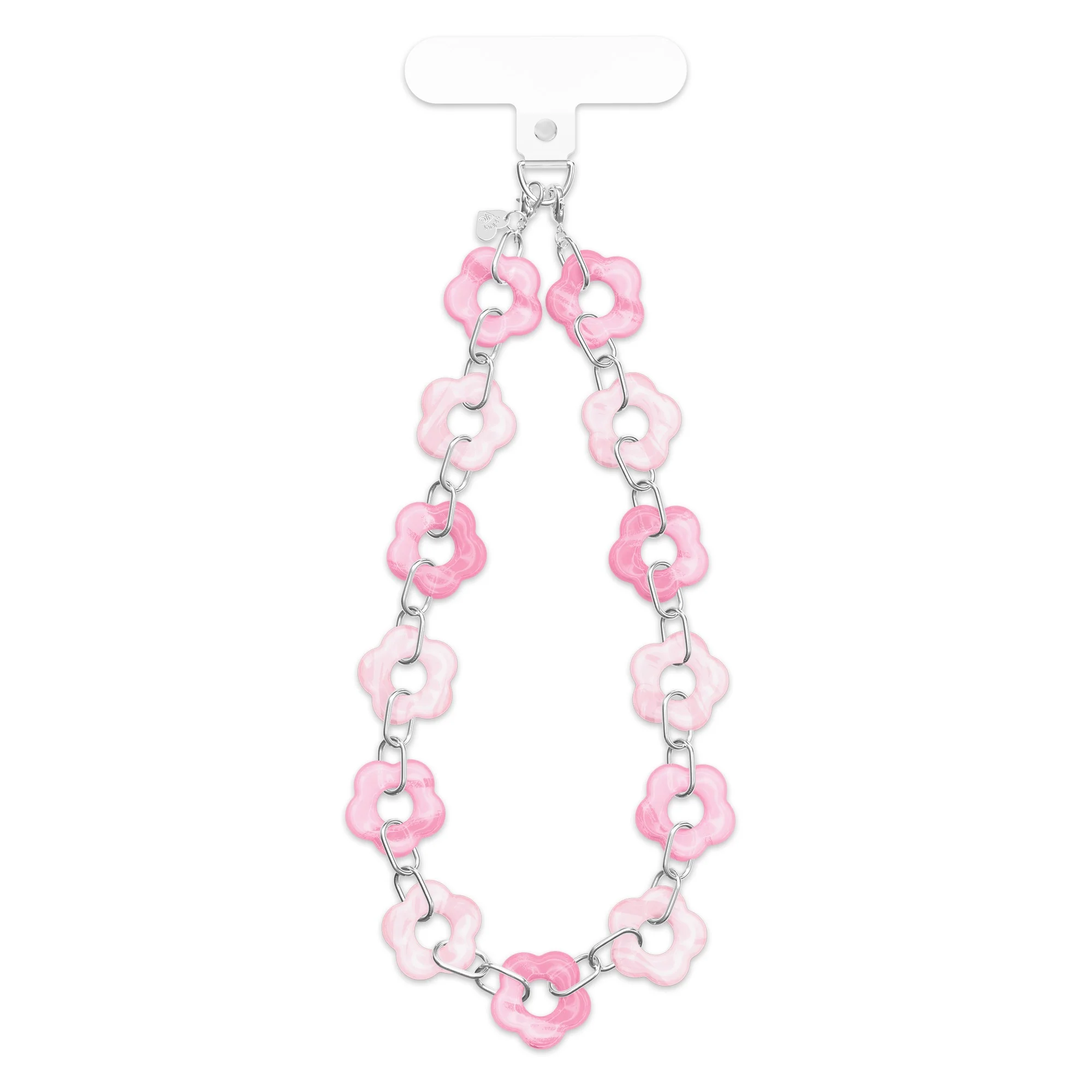 Pink Blossom Chain Phone Charm
