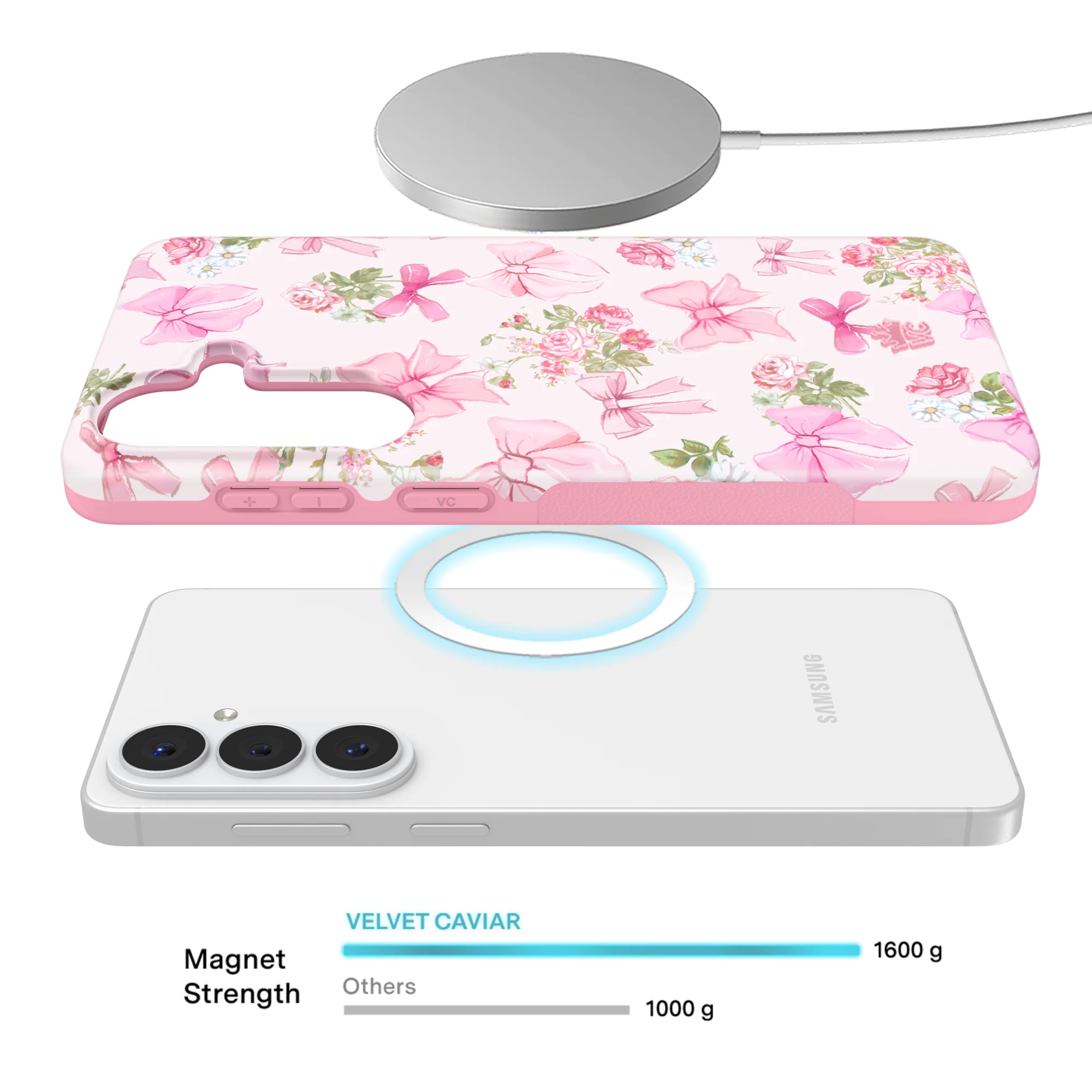 Posie Pink Bow Samsung Case - Image 64