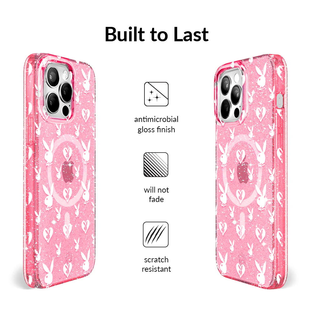 Playboy Pink Bunny Glitter iPhone Case - Image 46