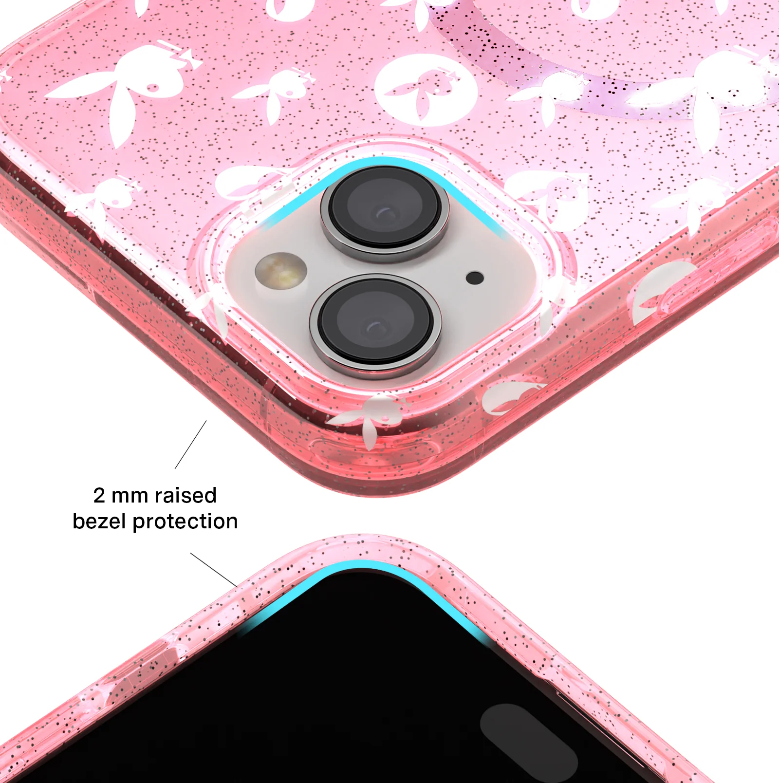 Playboy Pink Bunny Glitter iPhone Case - Image 80