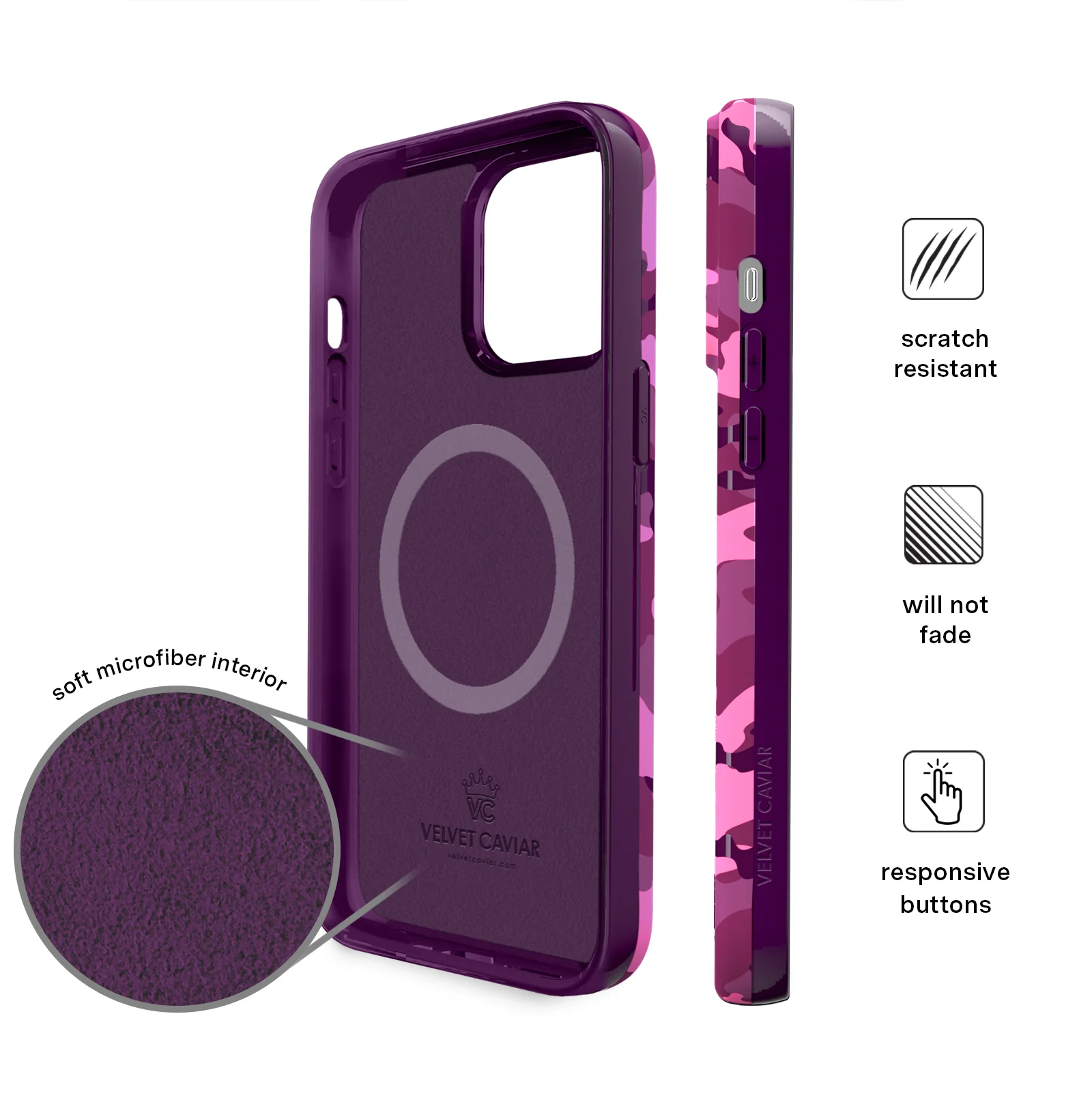 Magenta Camo iPhone Case - Image 18