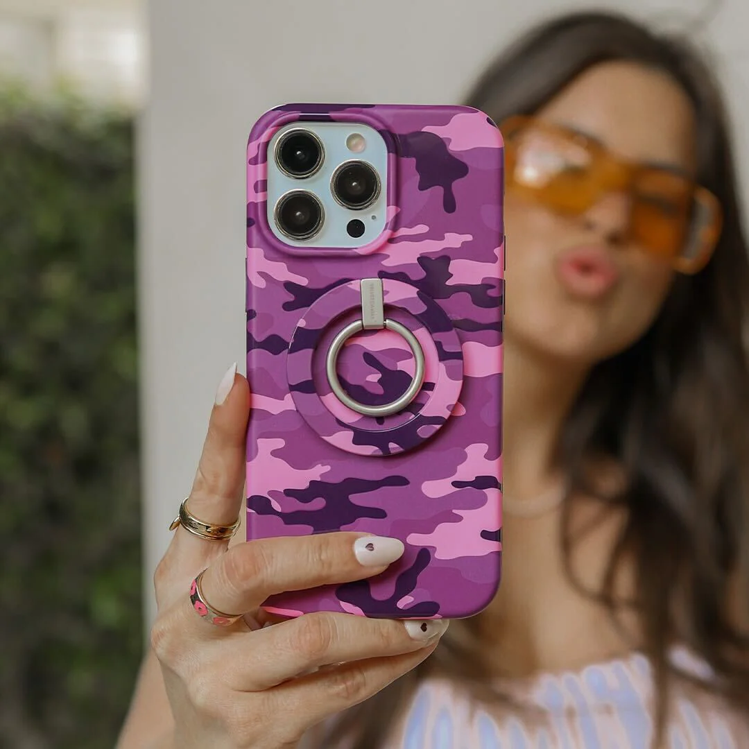 Magenta Camo iPhone Case - Image 33