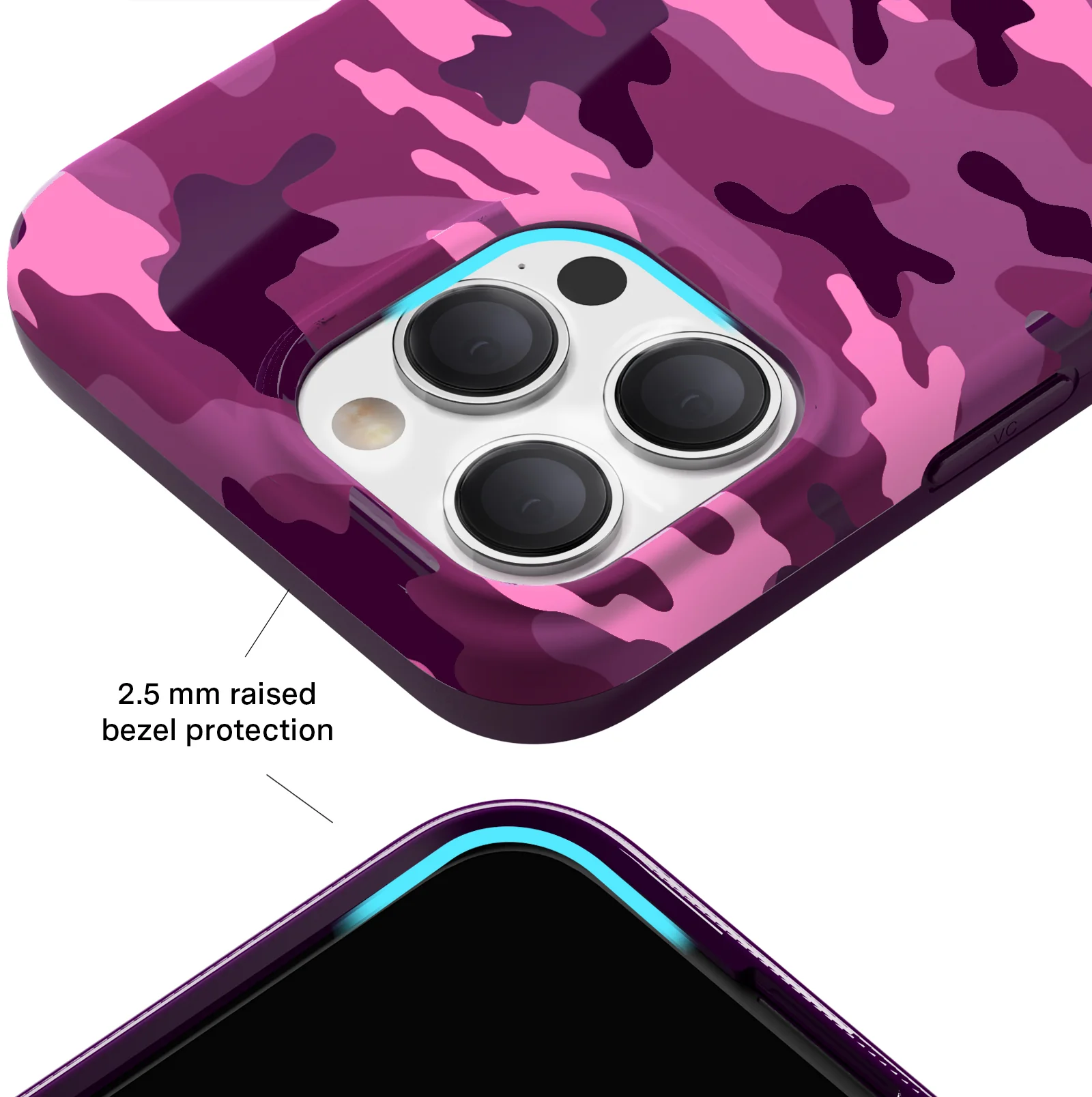 Magenta Camo iPhone Case - Image 45