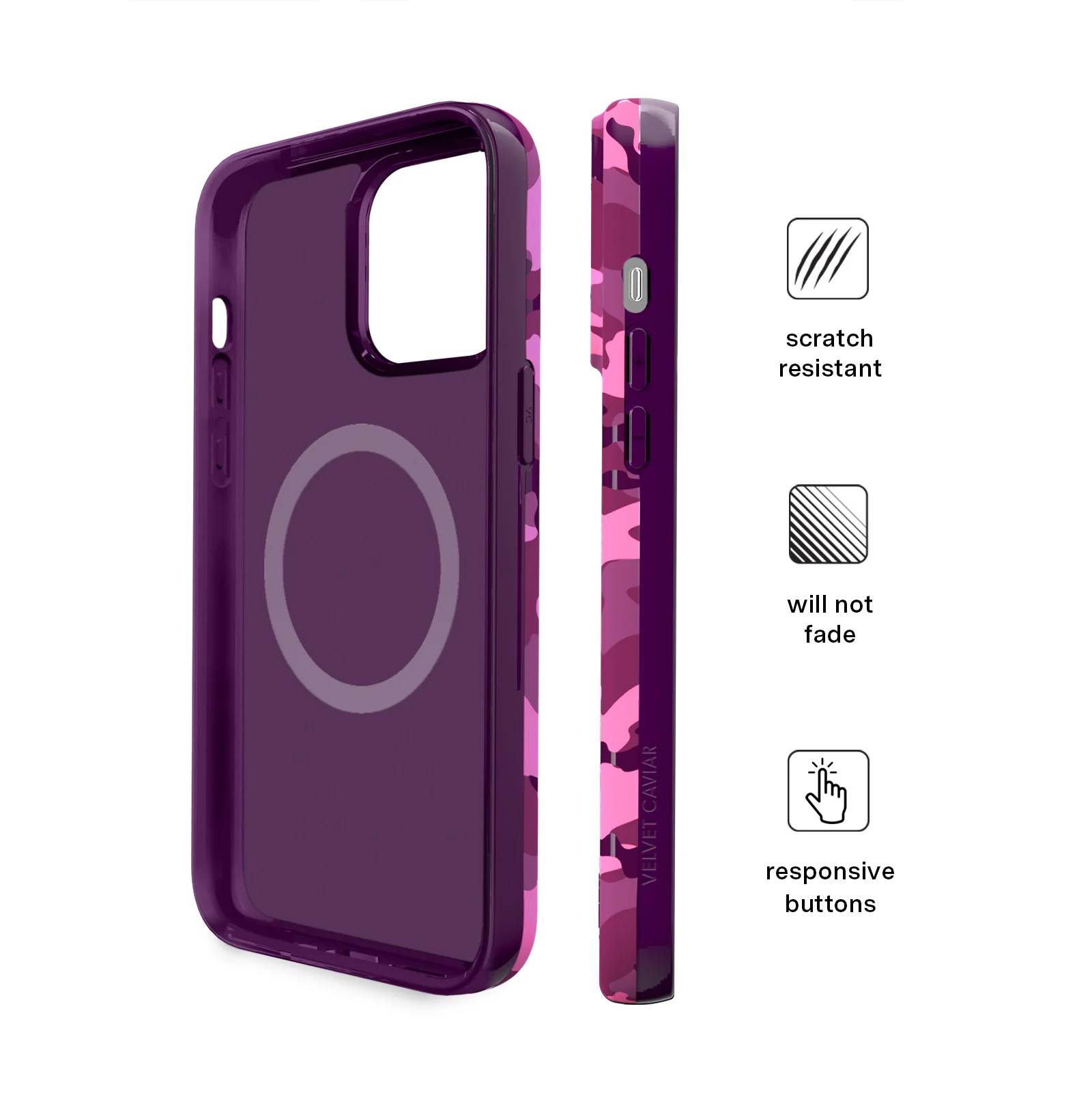 Magenta Camo iPhone Case - Image 66