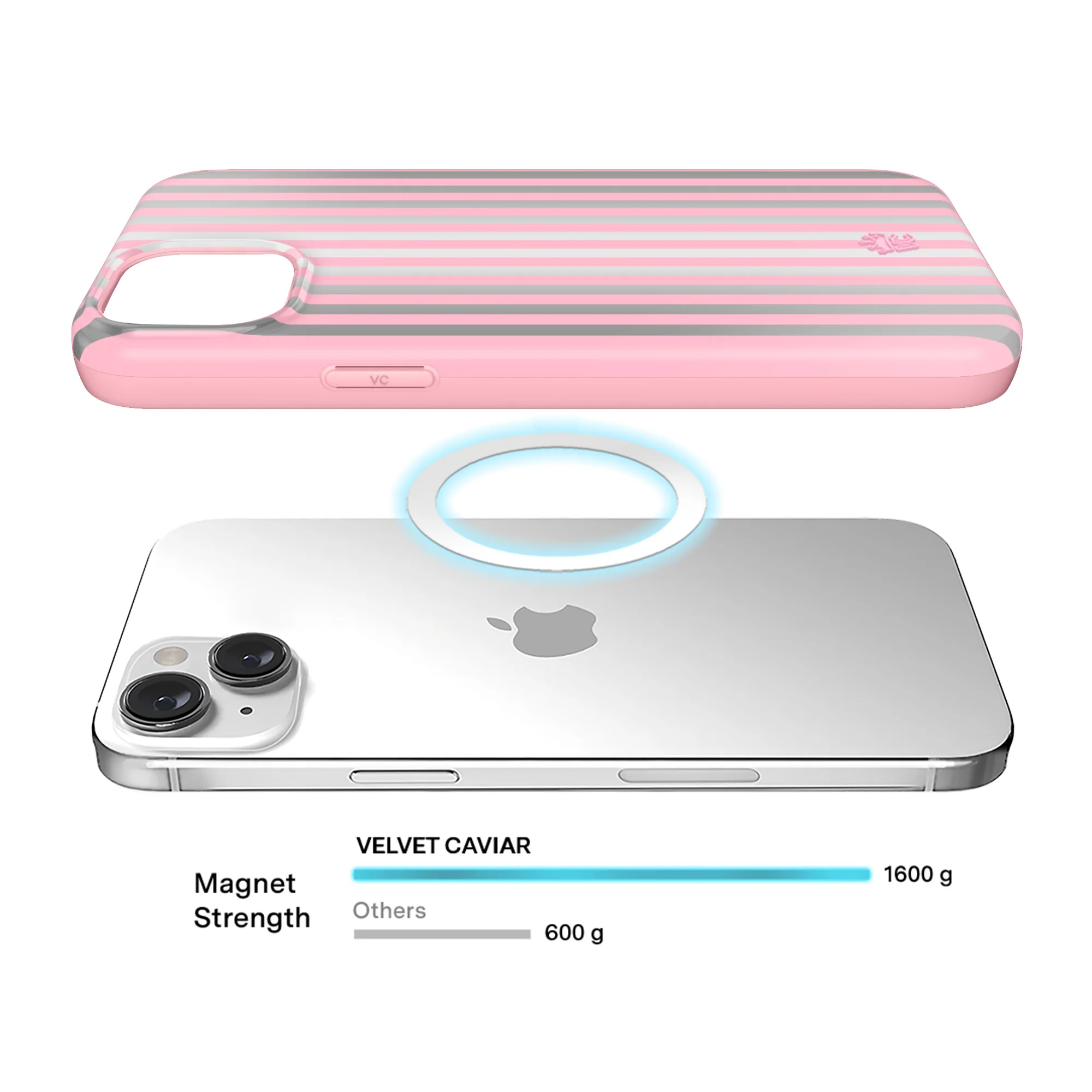 Pink Chrome Stripes iPhone Case - Image 24