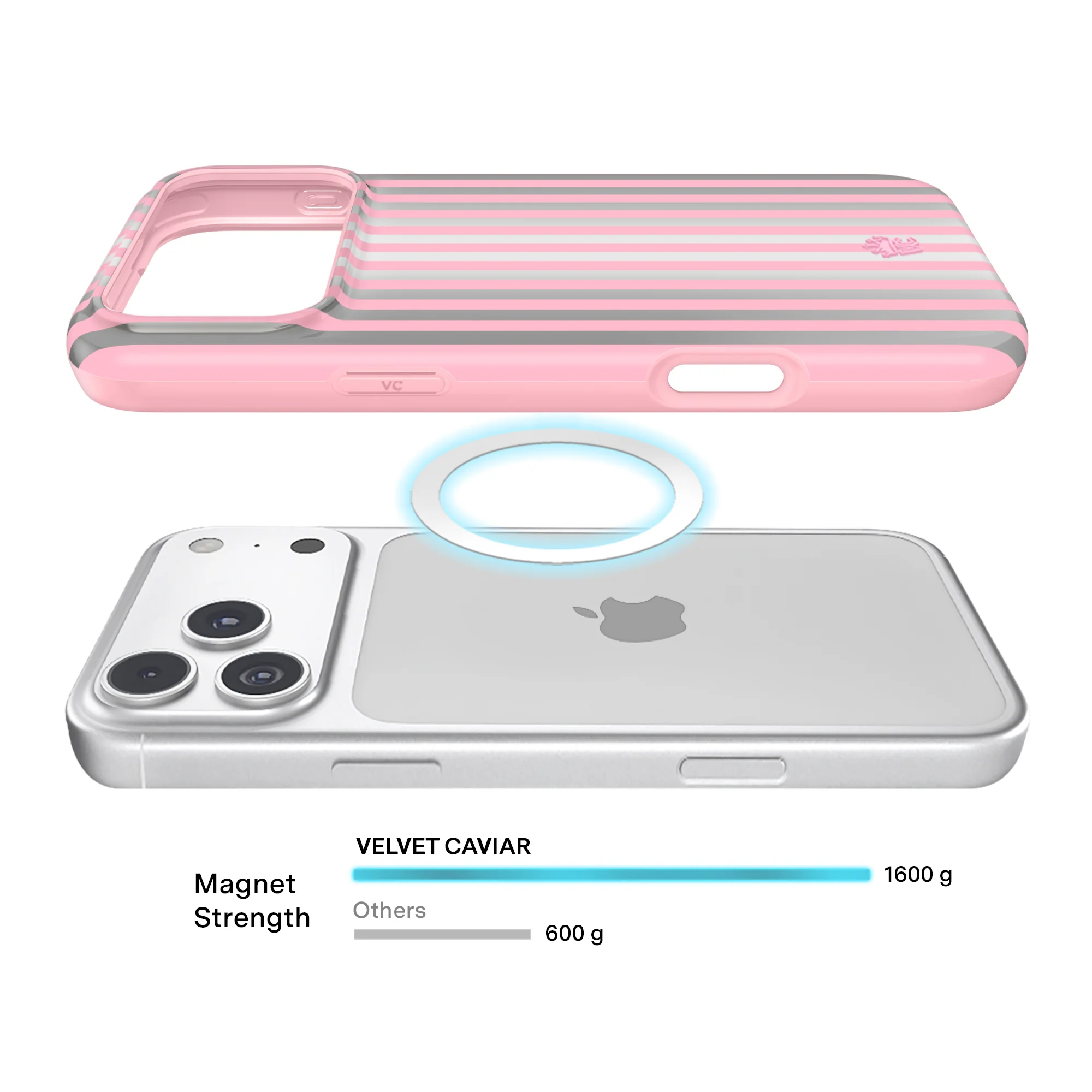 Pink Chrome Stripes iPhone Case - Image 74