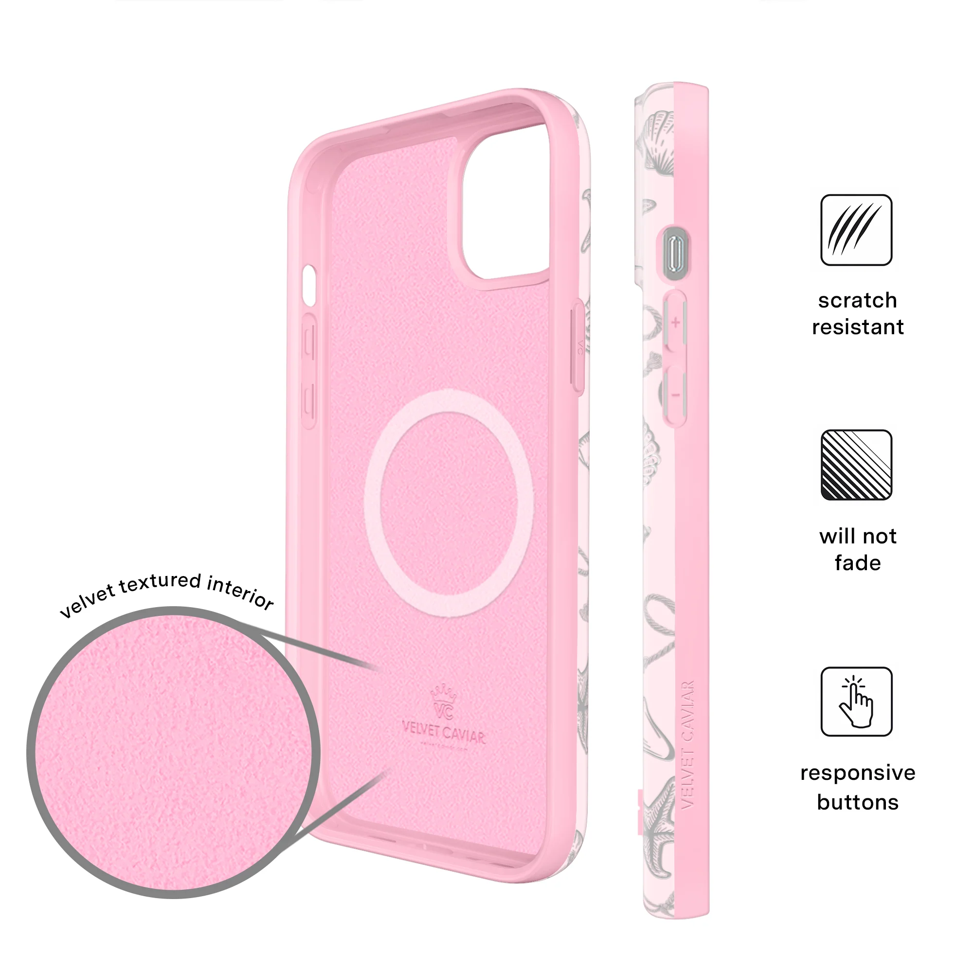 Pink Coastal Seashells iPhone Case - Image 25