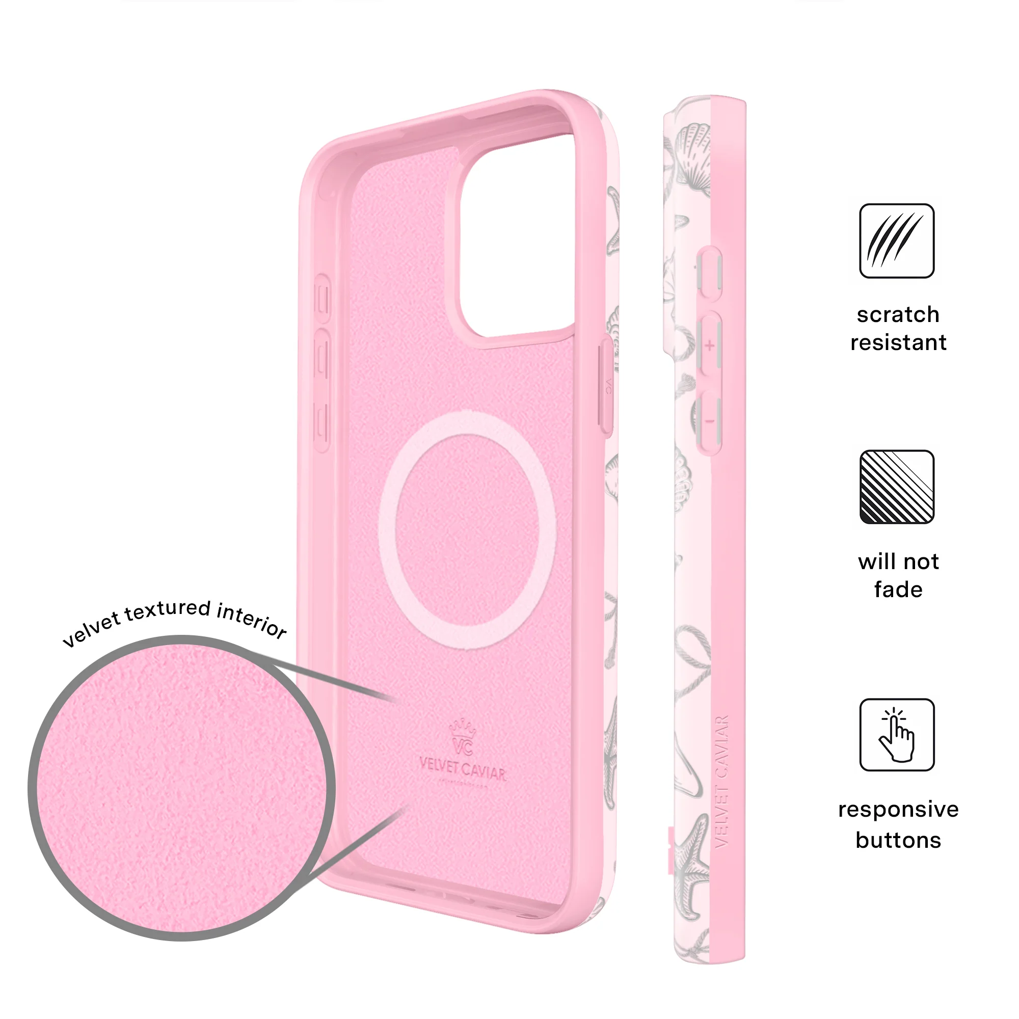 Pink Coastal Seashells iPhone Case - Image 30