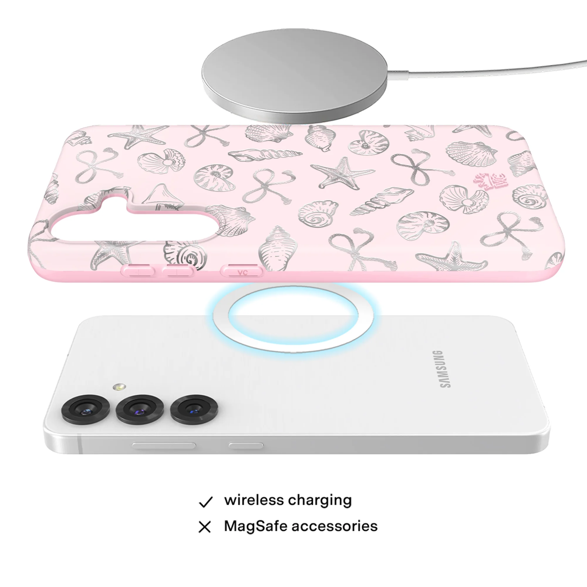 Pink Coastal Seashells Samsung Case - Image 39