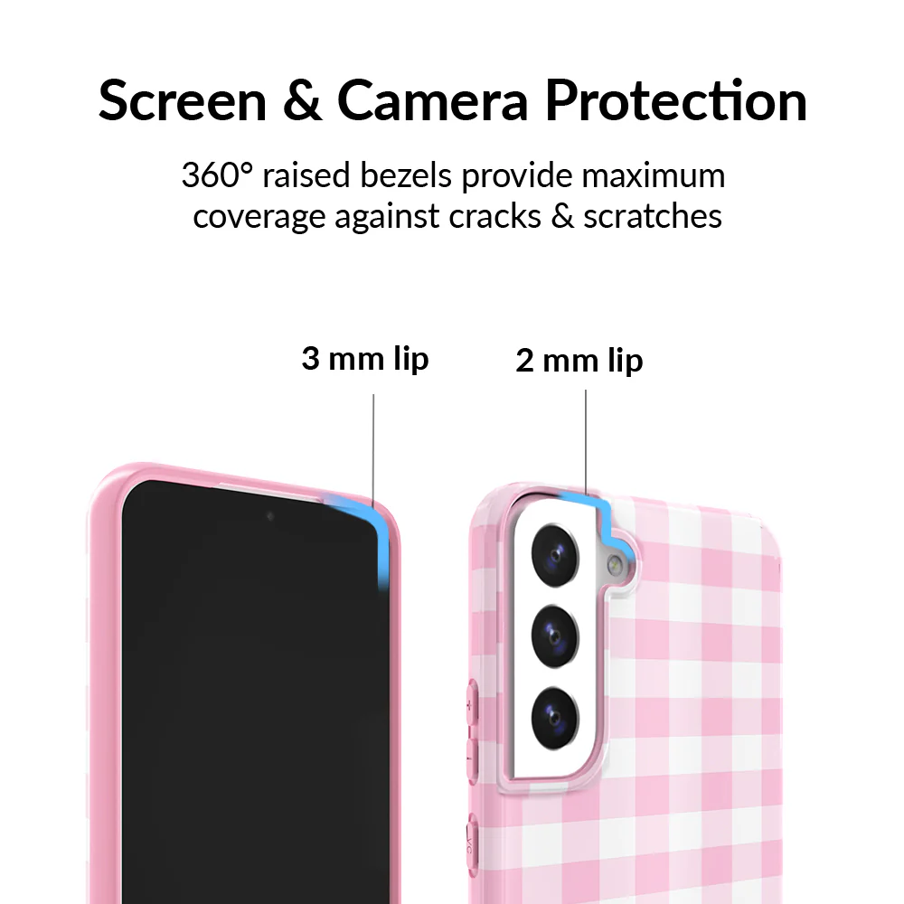 Baby Pink Gingham Samsung Case - Image 27