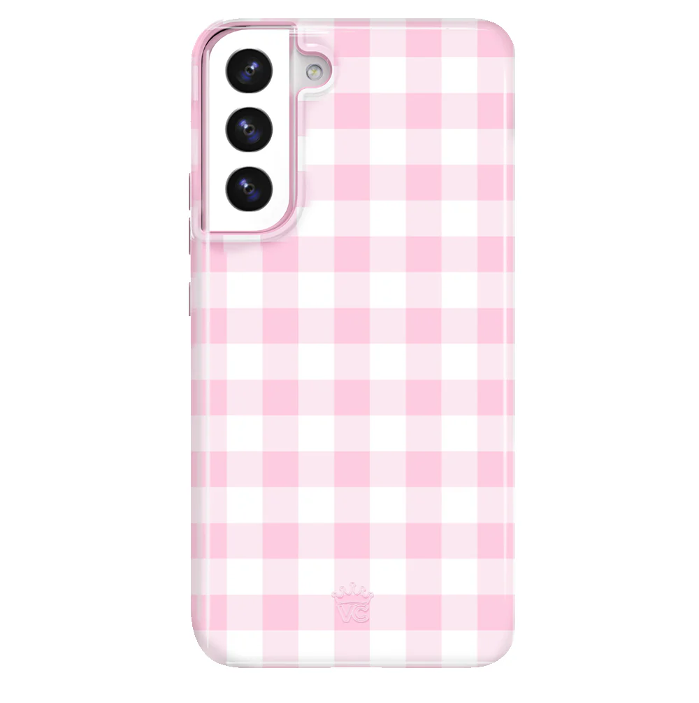 Baby Pink Gingham Samsung Case - Image 43