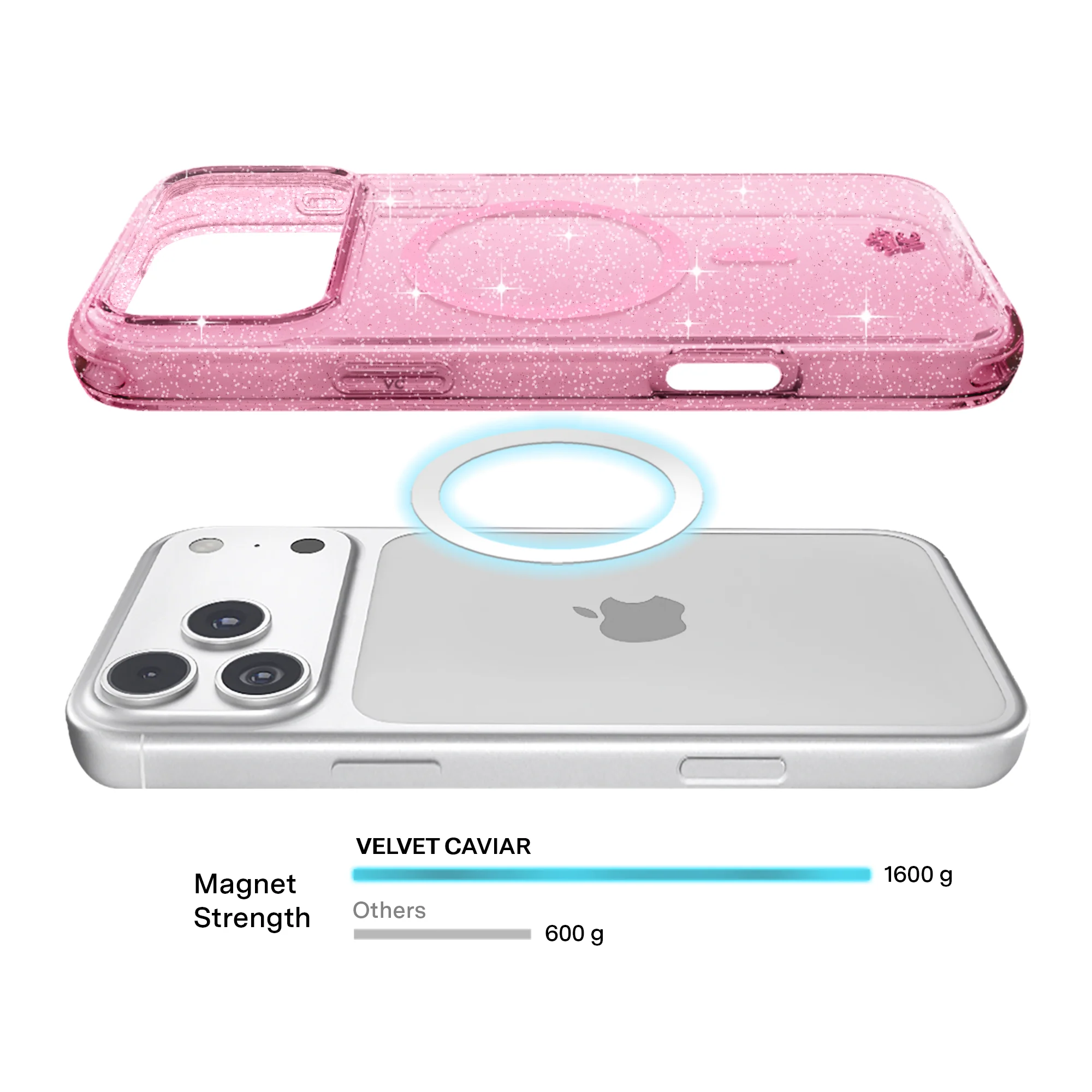 Pink Stardust Glitter iPhone Case - Image 159