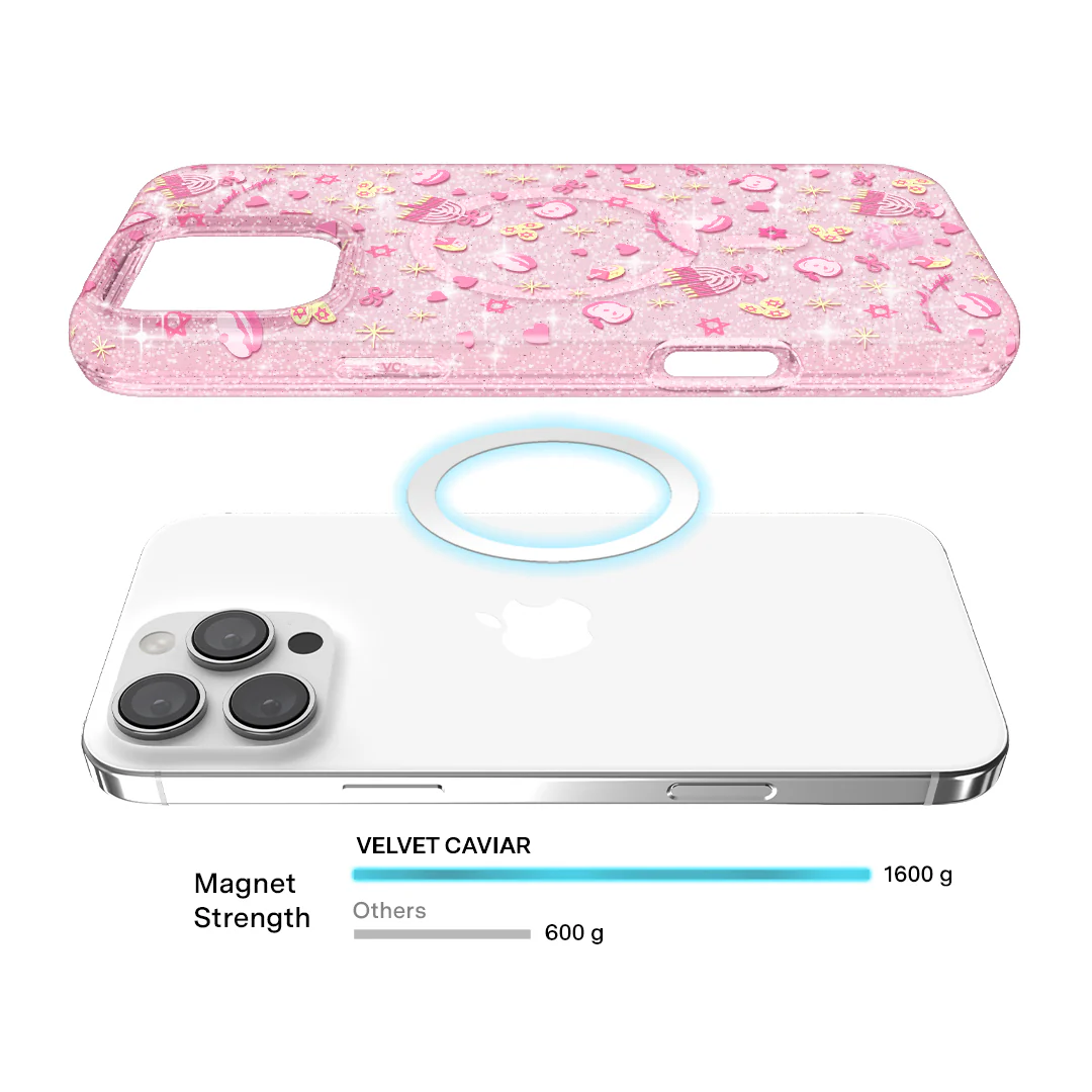 Pink Hanukkah Glitter iPhone Case - Image 29