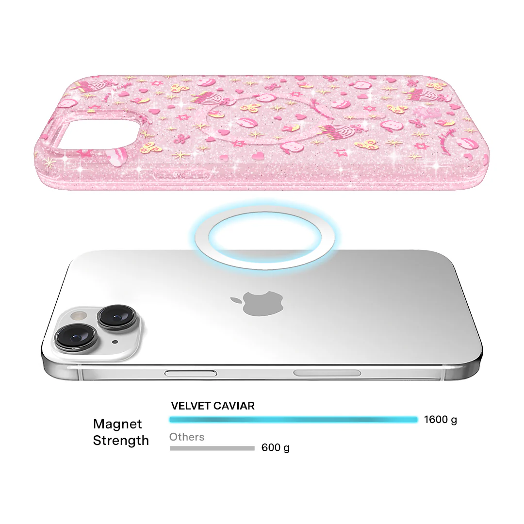 Pink Hanukkah Glitter iPhone Case - Image 59
