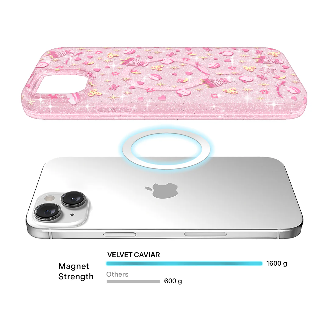 Pink Hanukkah Glitter iPhone Case - Image 79