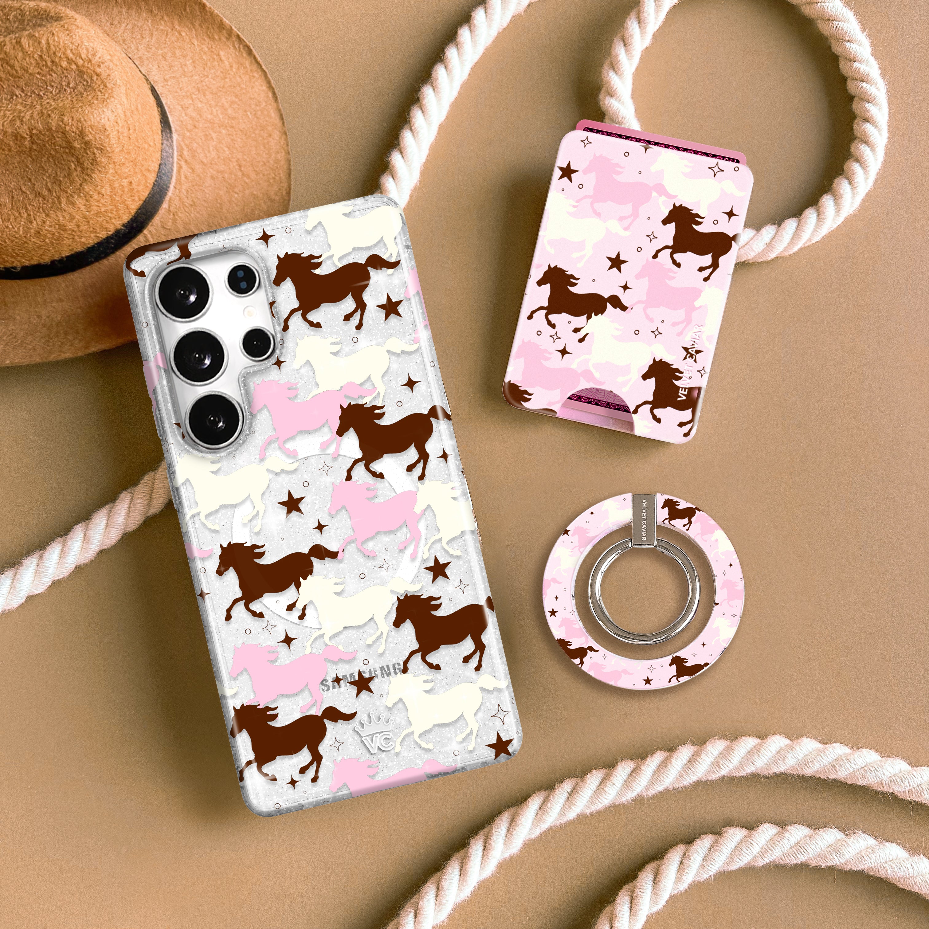 Pink Pony Glitter Samsung Case - Image 28