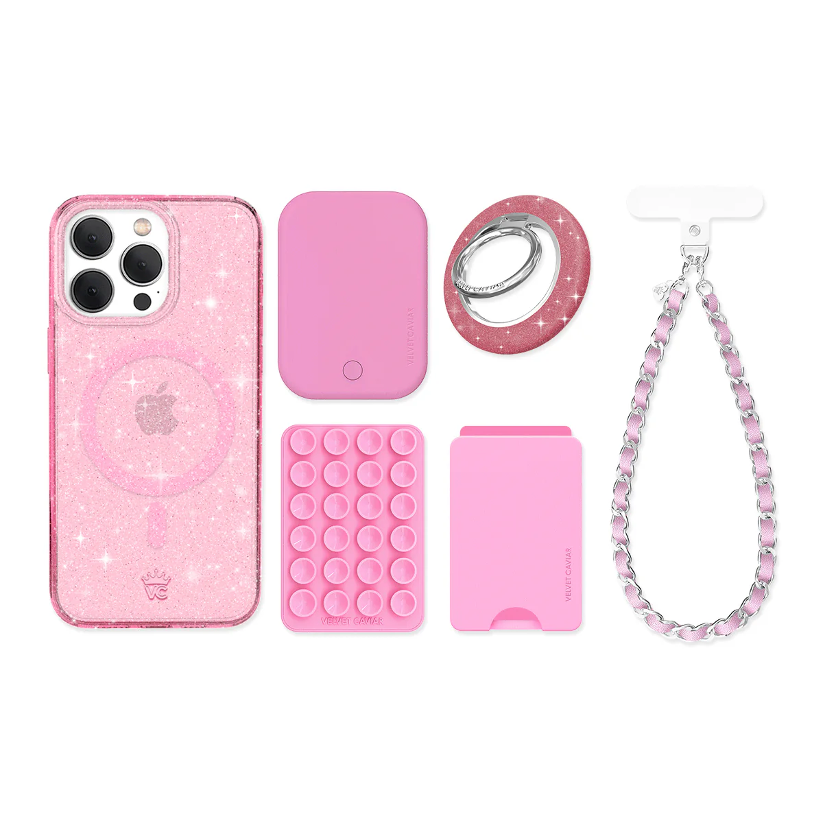 Pink Stardust Glitter iPhone Bundle Set - Image 14