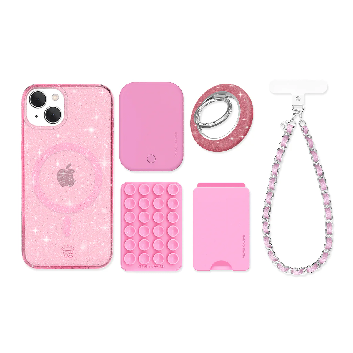 Pink Stardust Glitter iPhone Bundle Set - Image 16