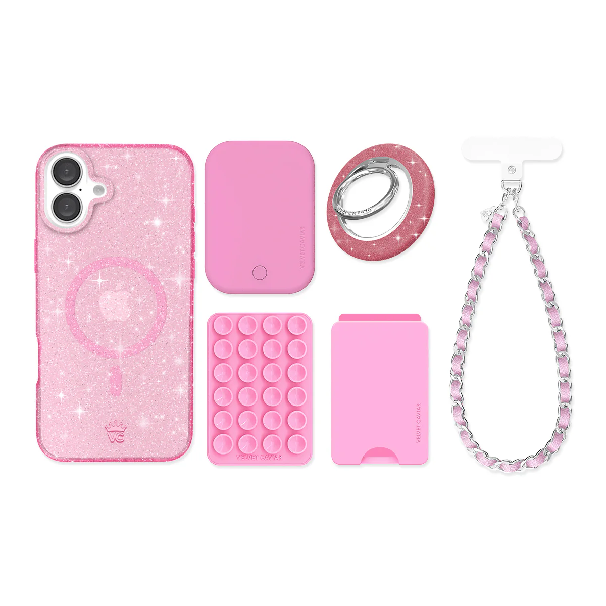 Pink Stardust Glitter iPhone Bundle Set - Image 17