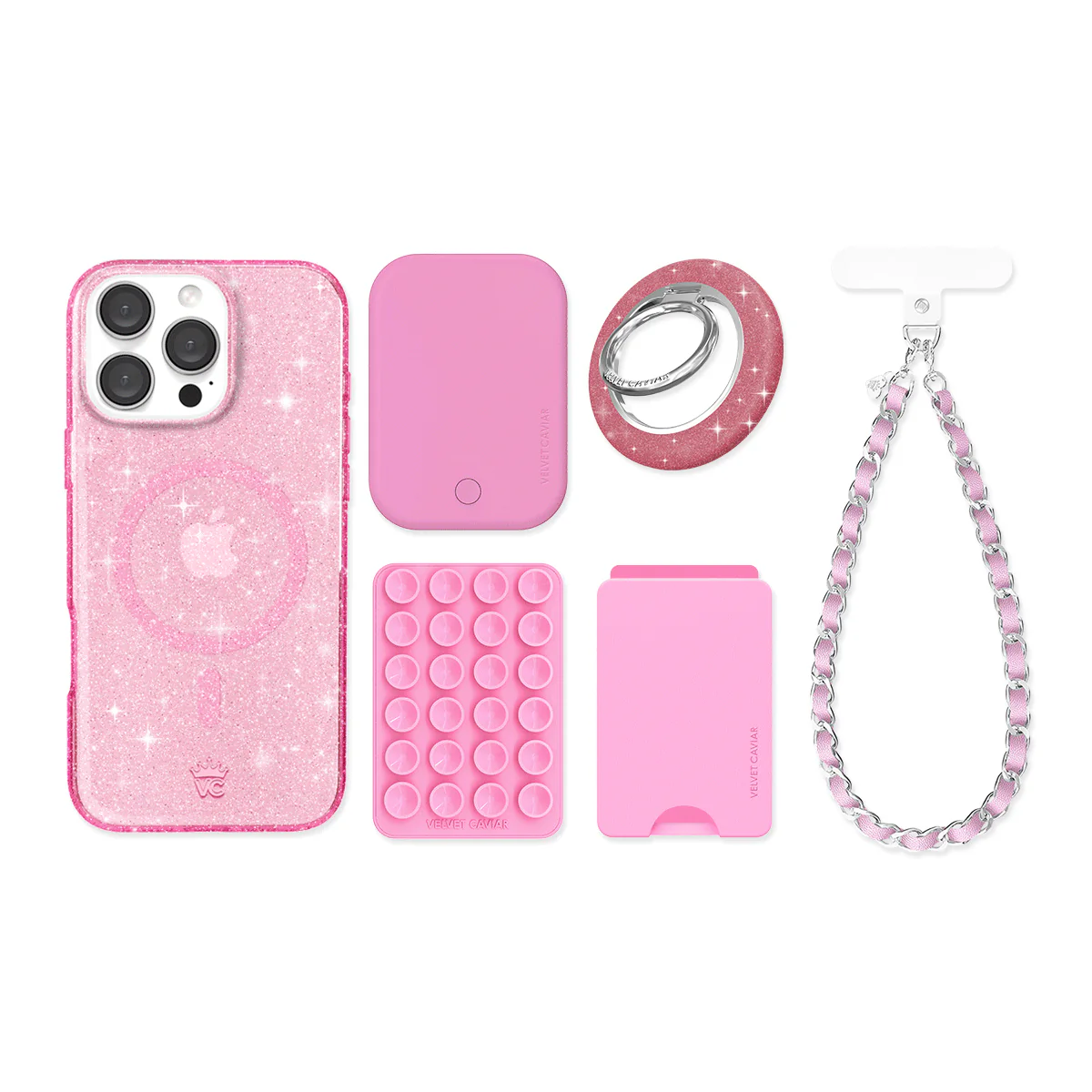 Pink Stardust Glitter iPhone Bundle Set - Image 18
