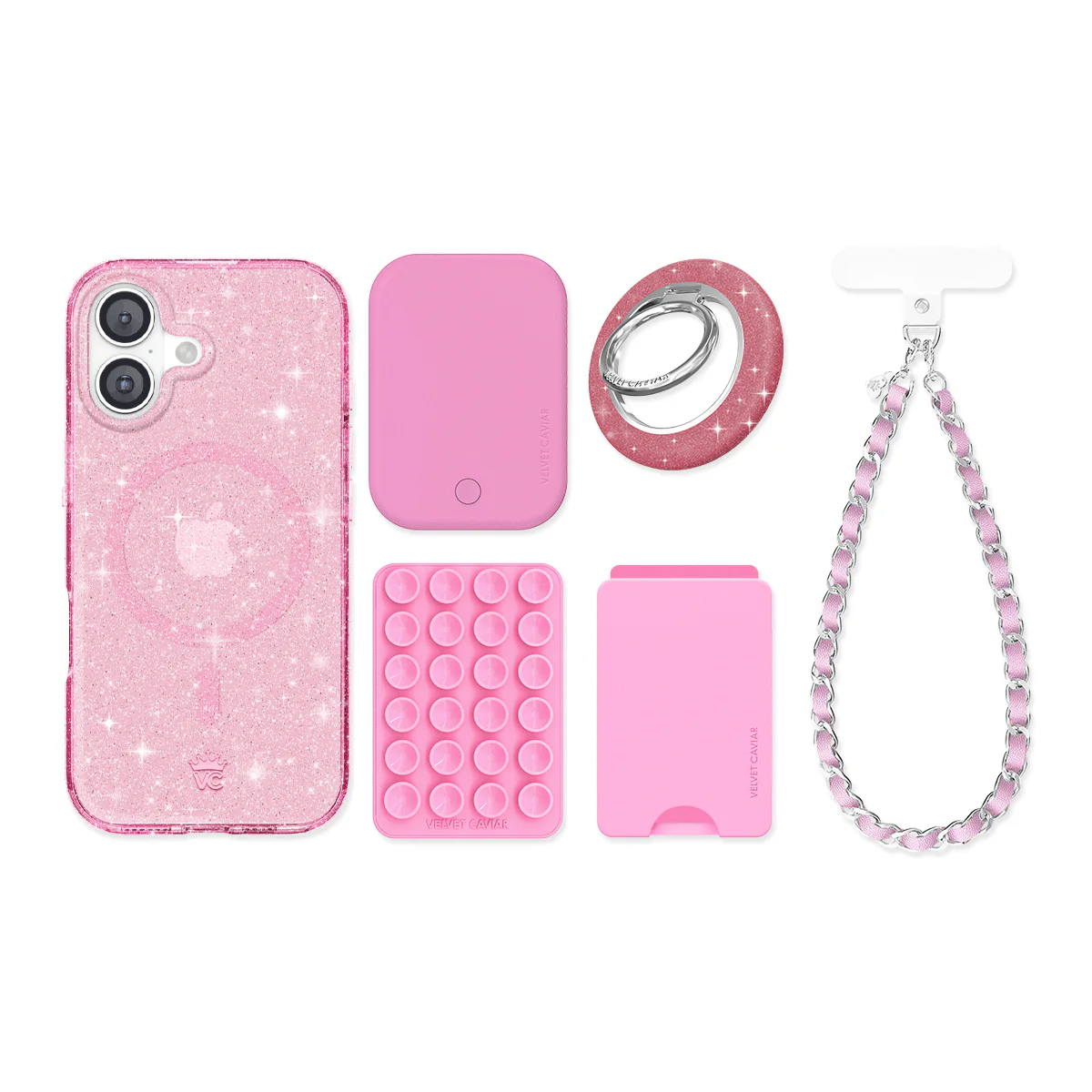 Pink Stardust Glitter iPhone Bundle Set - Image 23