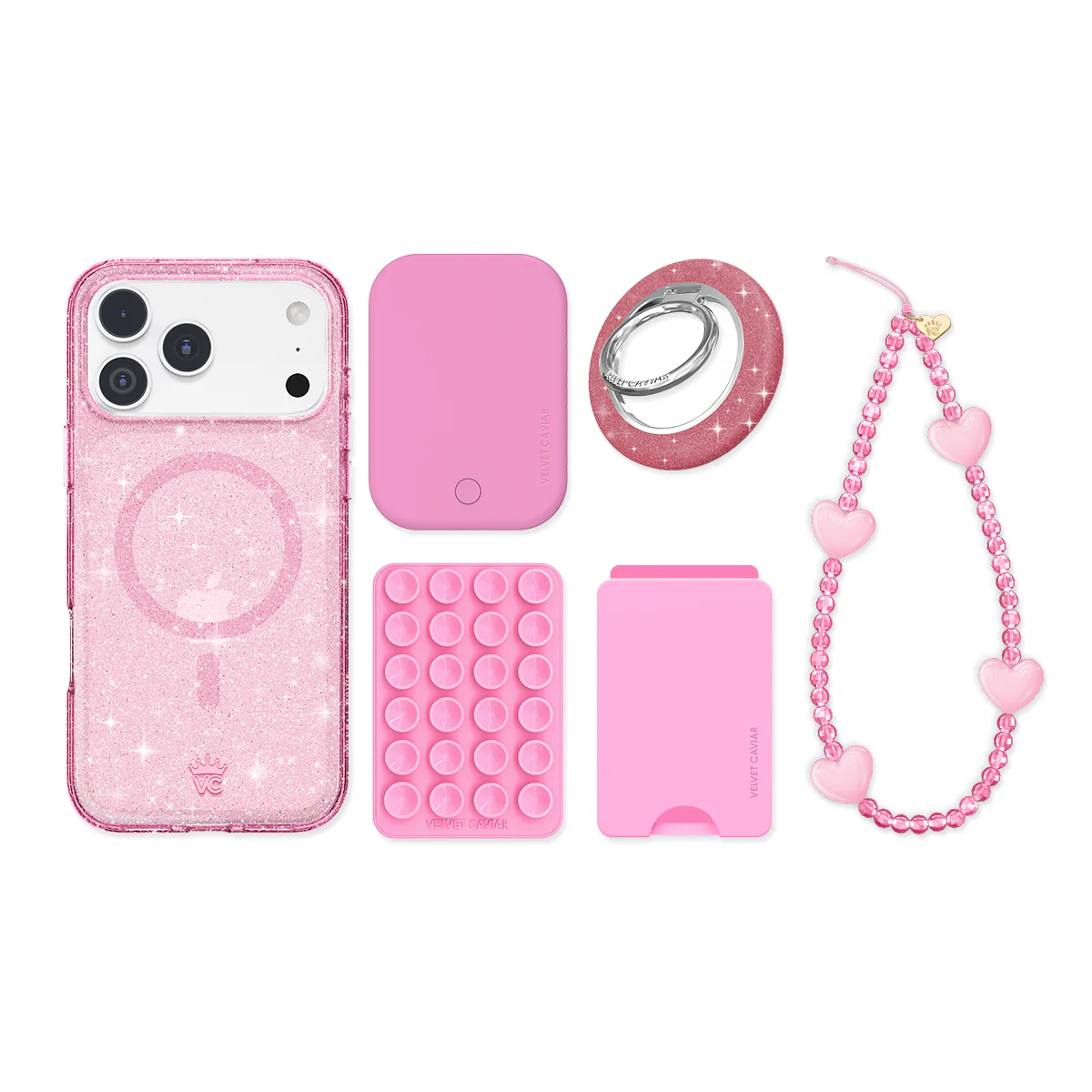 Pink Stardust Glitter iPhone Bundle Set - Image 24