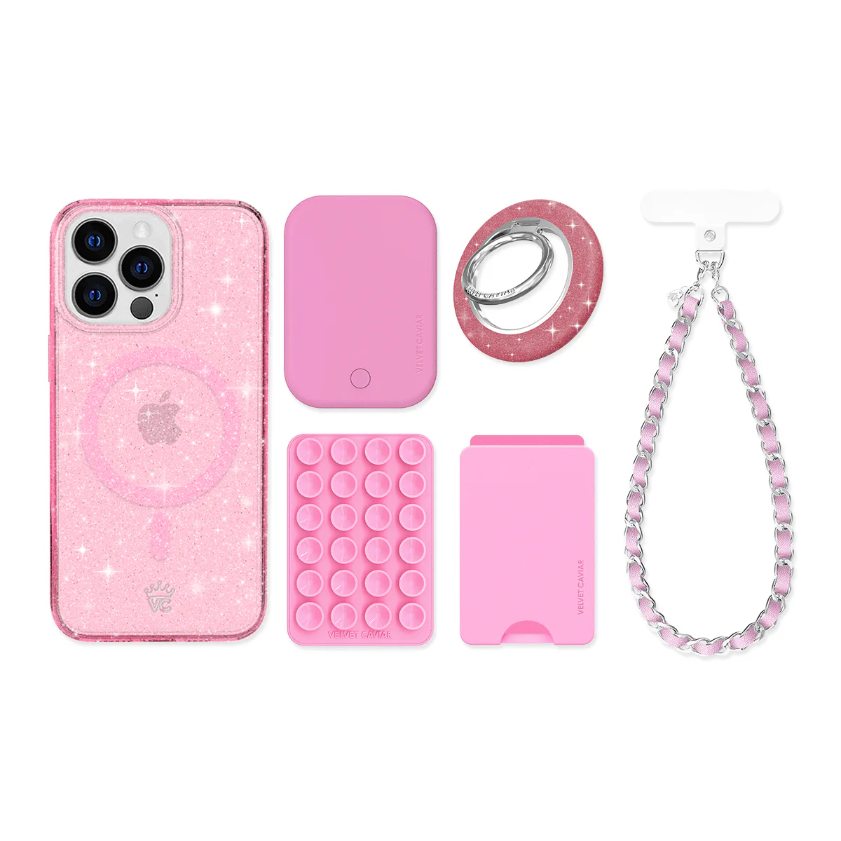 Pink Stardust Glitter iPhone Bundle Set - Image 4