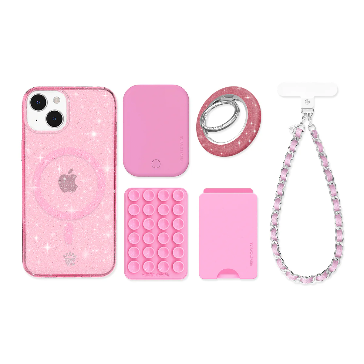 Pink Stardust Glitter iPhone Bundle Set - Image 9