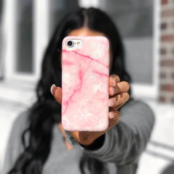 Pink Streak Marble iPhone Case - Image 14