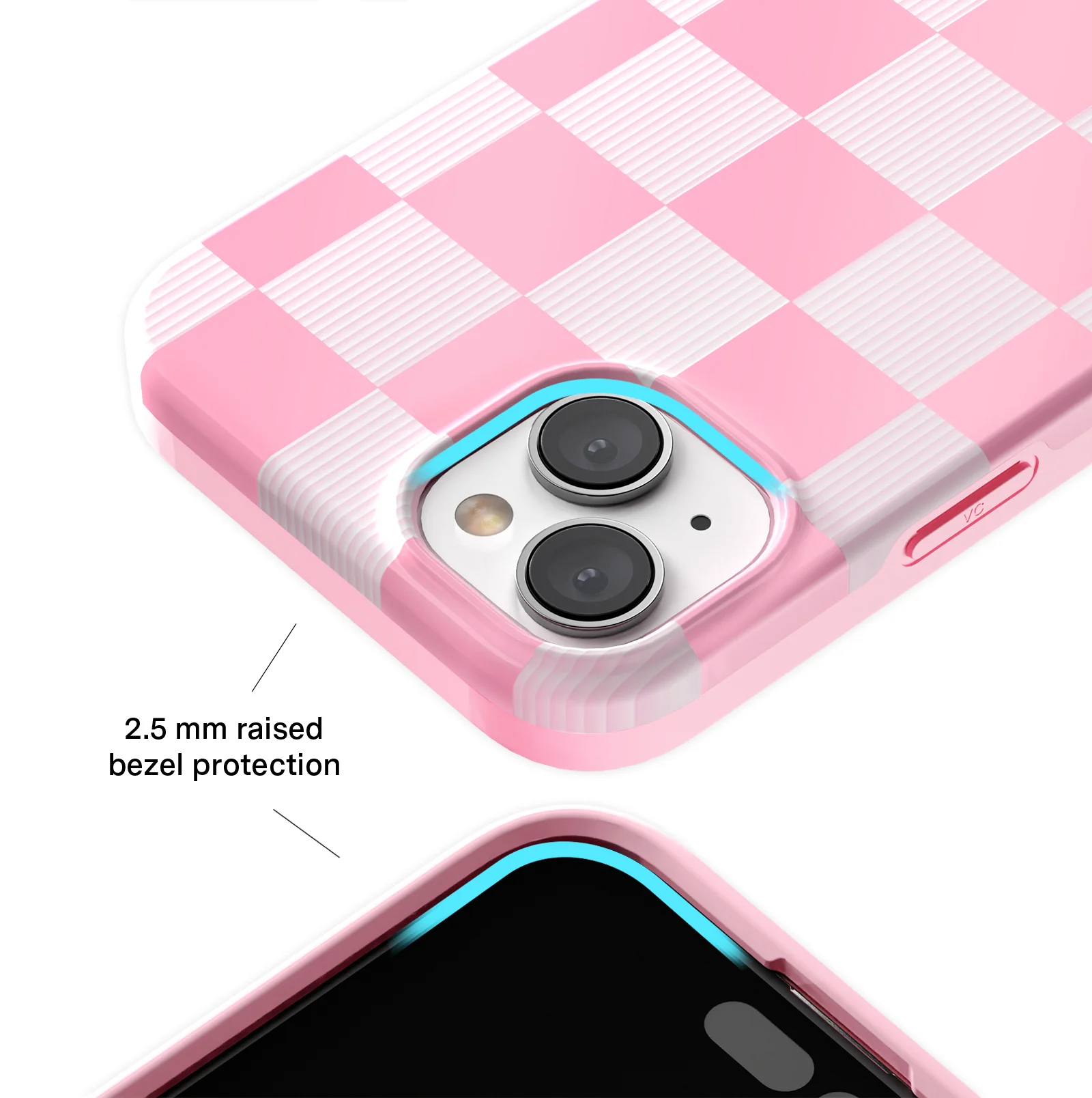 Pink Vibe Checkered iPhone Case - Image 17