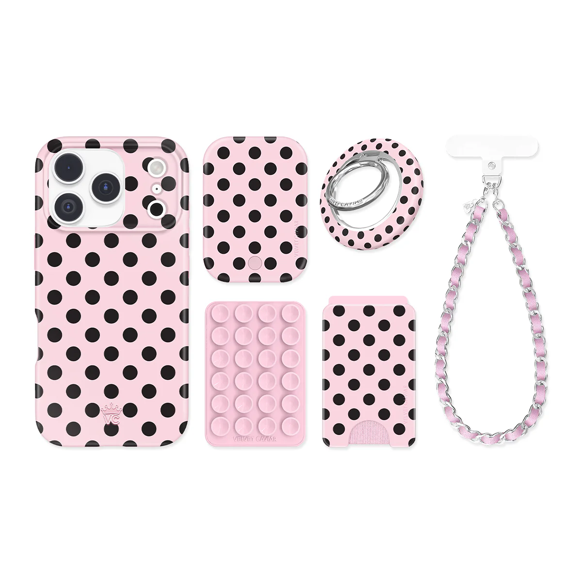 Princess Pink Polka Dot iPhone Bundle Set - Image 16
