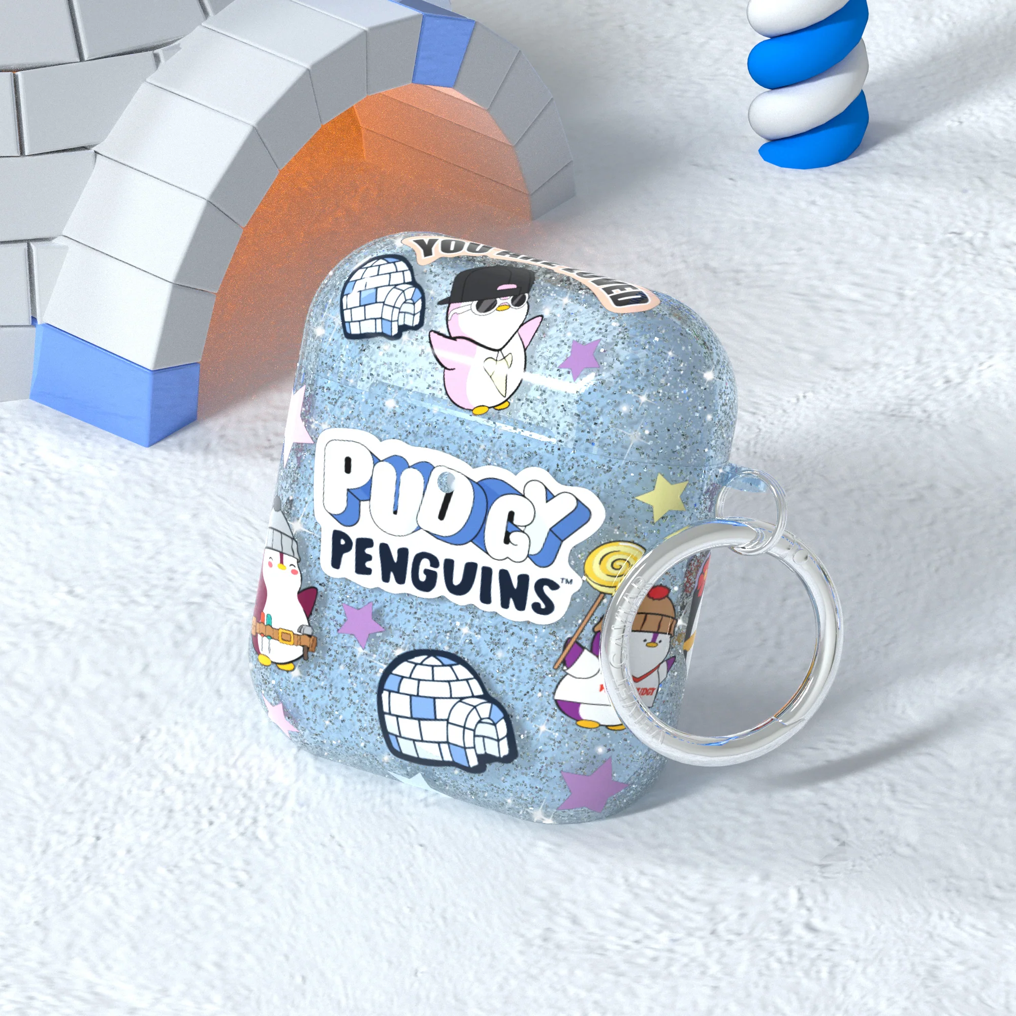 Pudgy Penguins Iceberg Glitter AirPod Case - Image 7