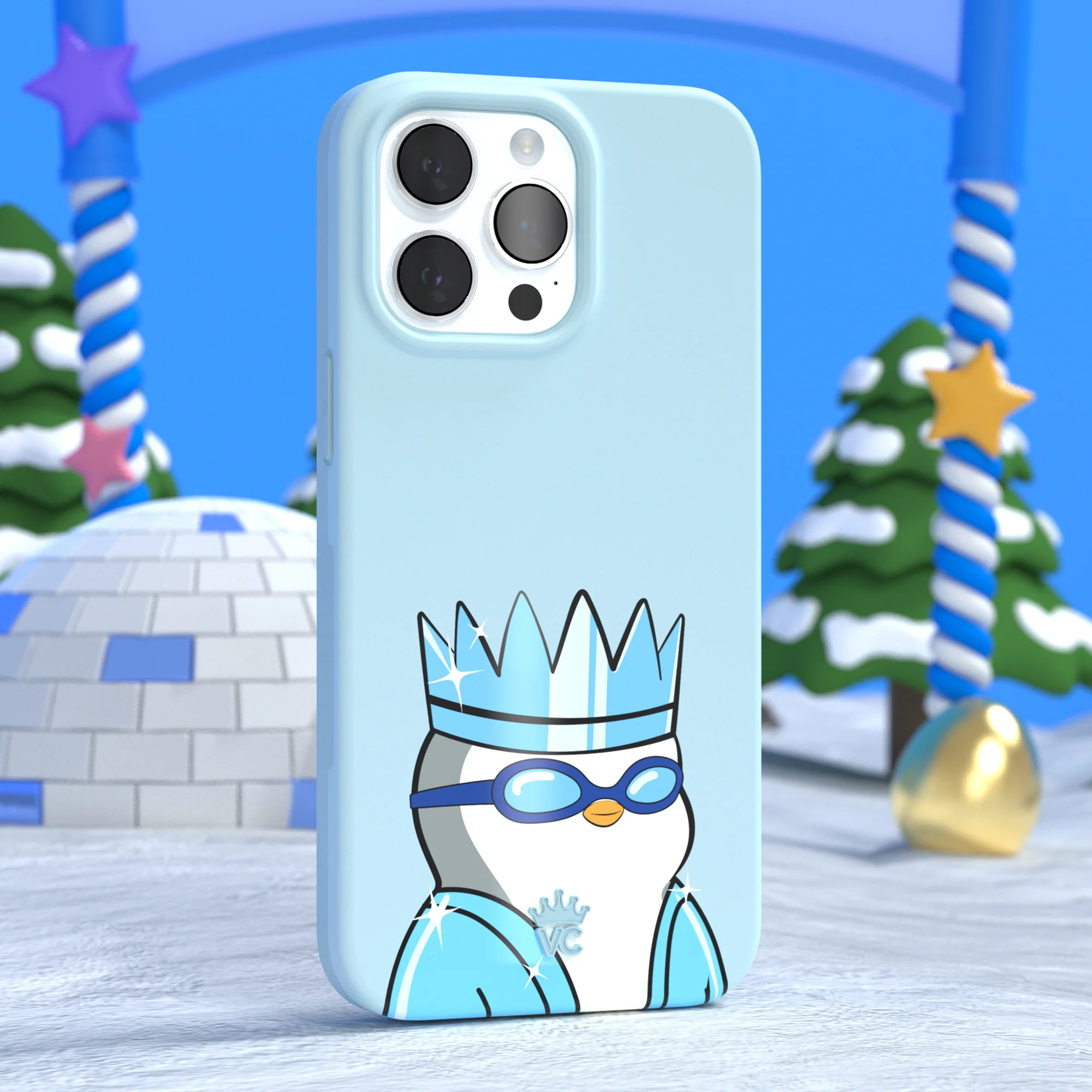 Pudgy Penguins Polar Blue iPhone Case - Image 68
