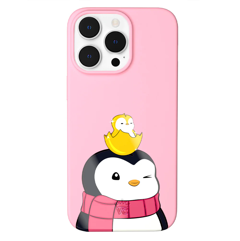 Pudgy Penguins Positive Pink iPhone Case - Image 43