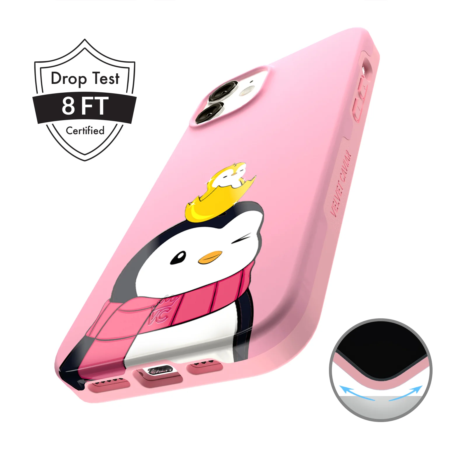 Pudgy Penguins Positive Pink iPhone Case - Image 84