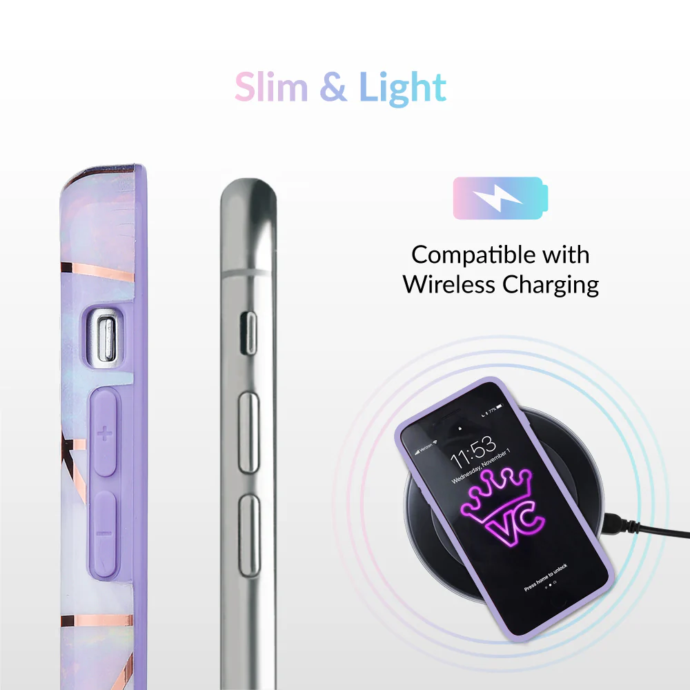 Purple Geometric Marble iPhone Case - Image 48