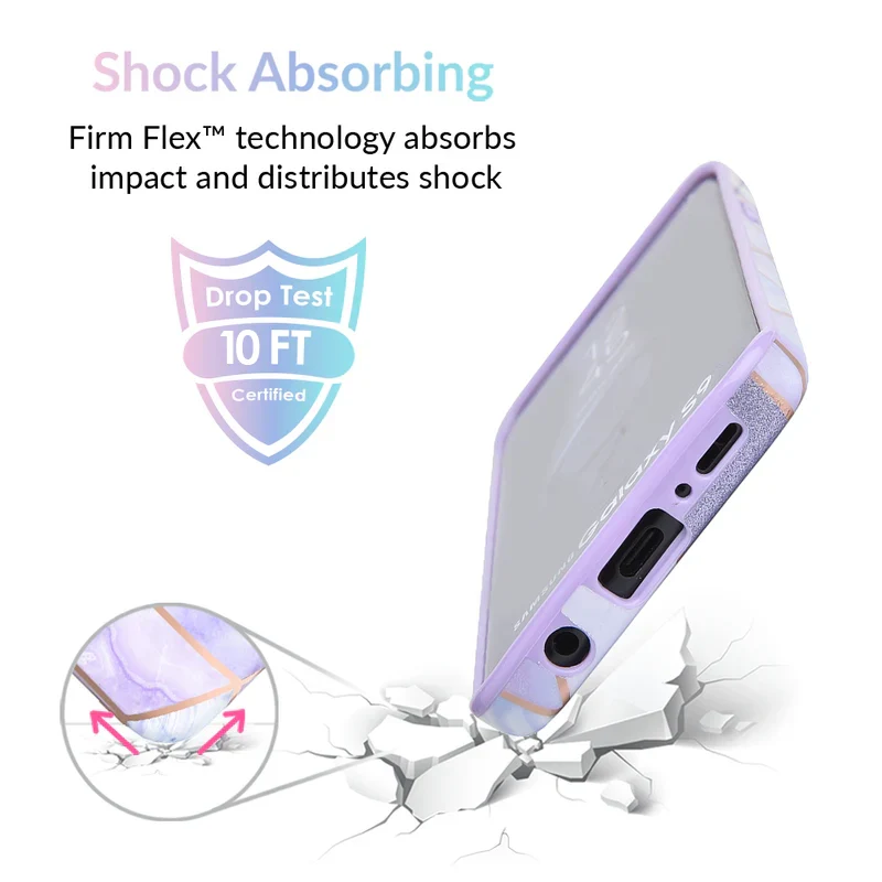 Purple Geometric Marble Samsung Case - Image 3