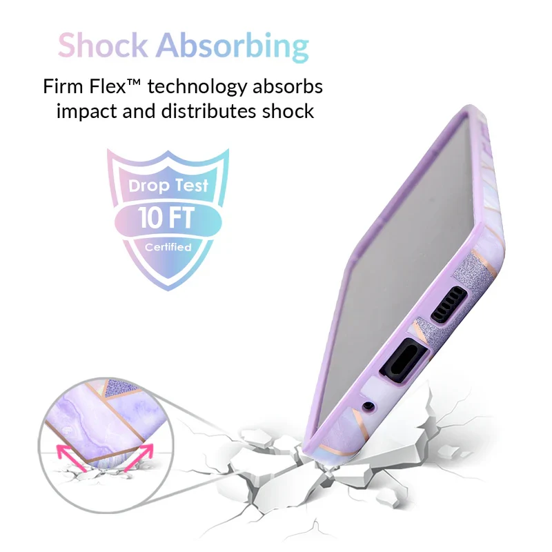 Purple Geometric Marble Samsung Case - Image 43