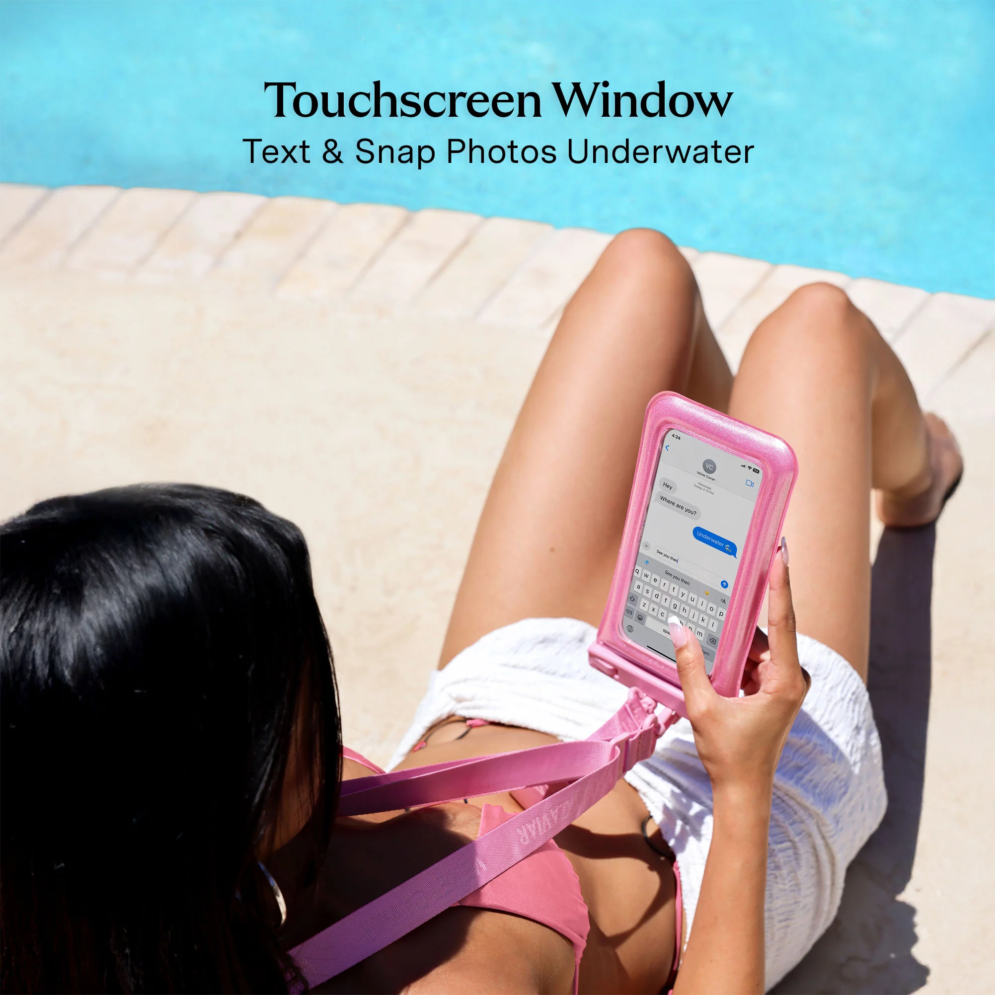 Lavender Holo Waterproof Floating Phone Pouch - Image 5