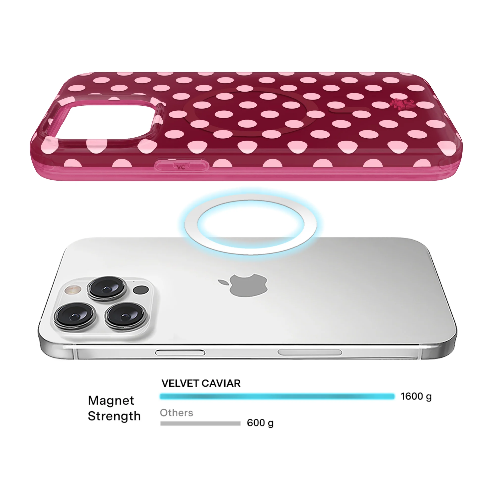 Raspberry Polka Dot iPhone Case - Image 49